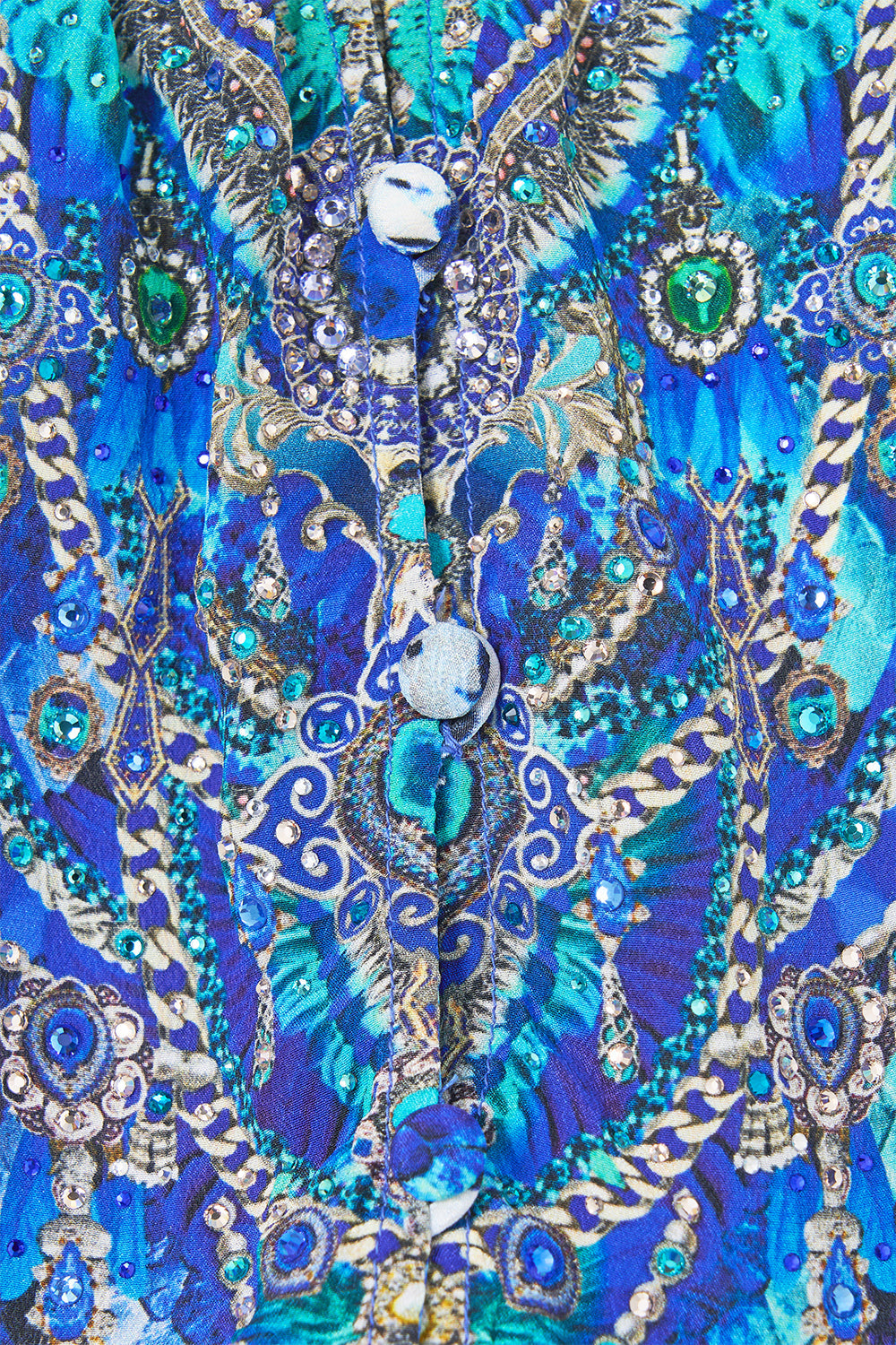 SHIRRED WAIST MINI DRESS THE SAPPHIRE SERPENT
