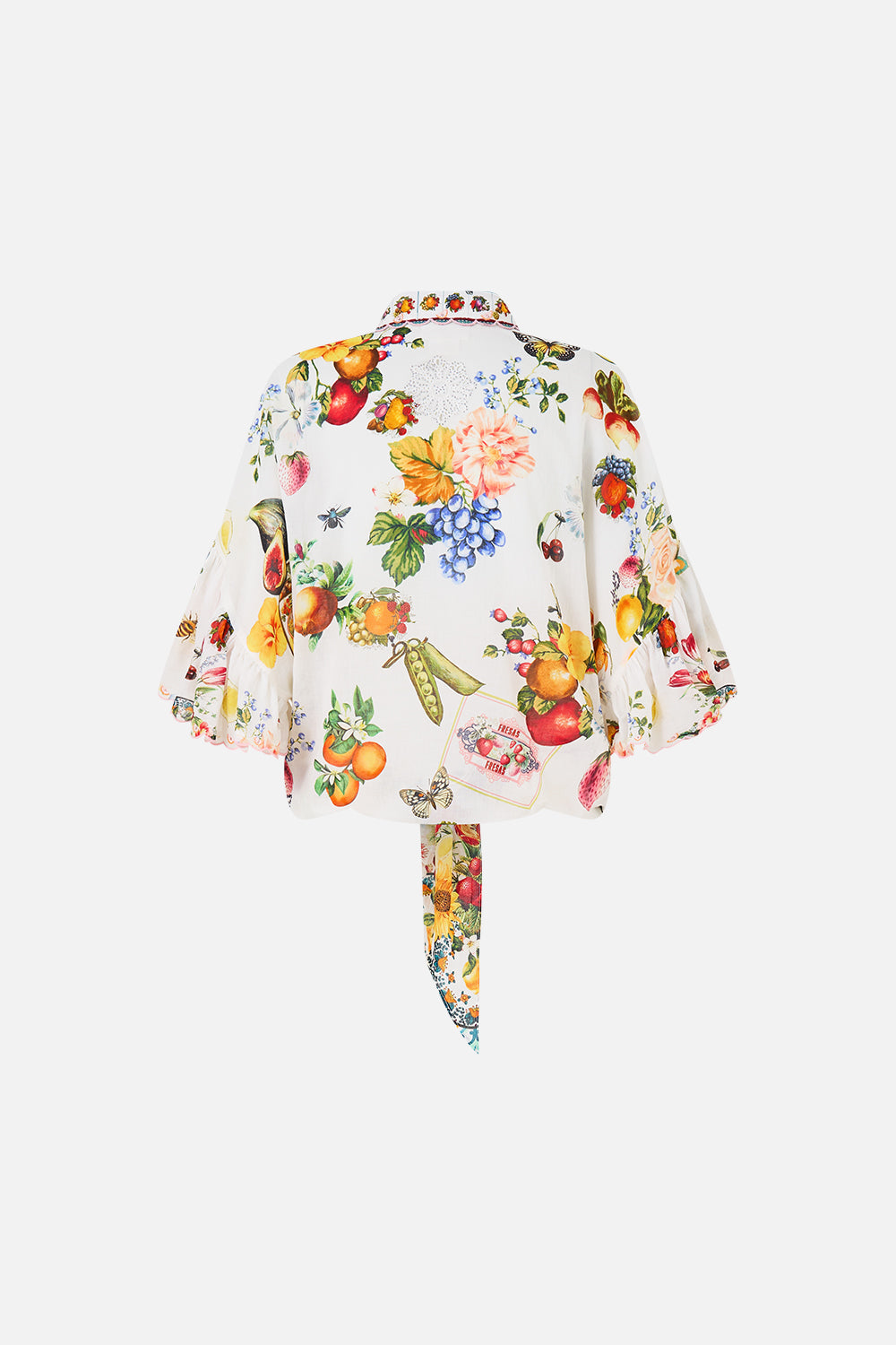TIE FRONT SHIRT WITH SLEEVE FRILL MAGIC OF THE MERCADO