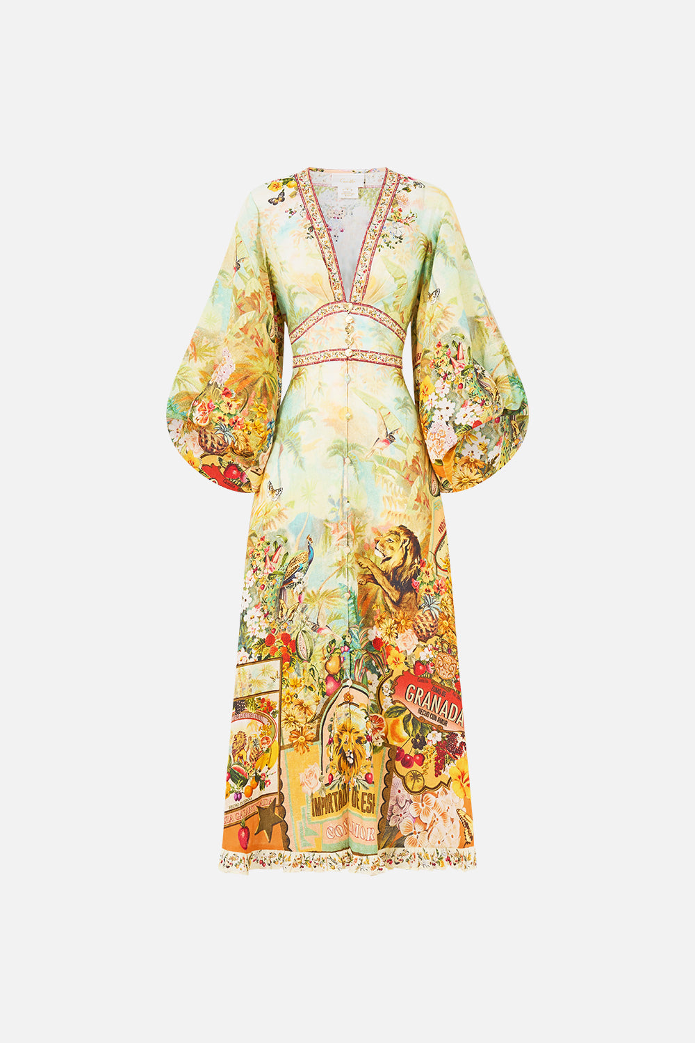SHAPED WAISTBAND MIDI DRESS VA VA VINTAGE