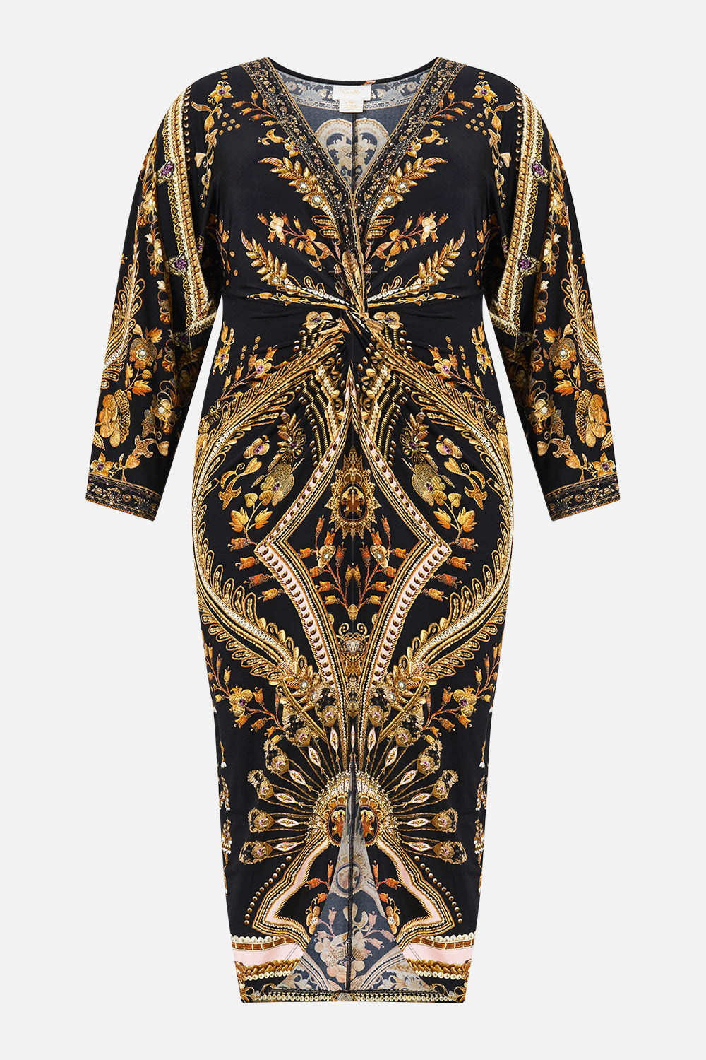 LONG SPLIT FRONT TWIST DRESS TAURUS RISING