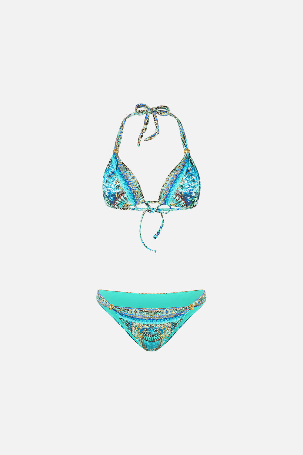 BALL TRIM TRI BIKINI SET W THICK NECK TIE FLAMENCO EUPHORIA