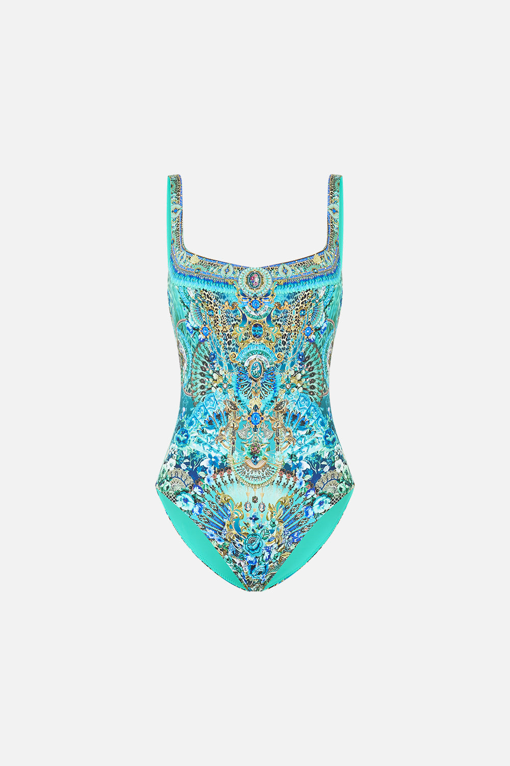 UNDERWIRE SQUARE NECK ONE PIECE W SCOOP BACK FLAMENCO EUPHORIA