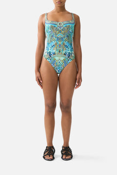 UNDERWIRE SQUARE NECK ONE PIECE W SCOOP BACK FLAMENCO EUPHORIA