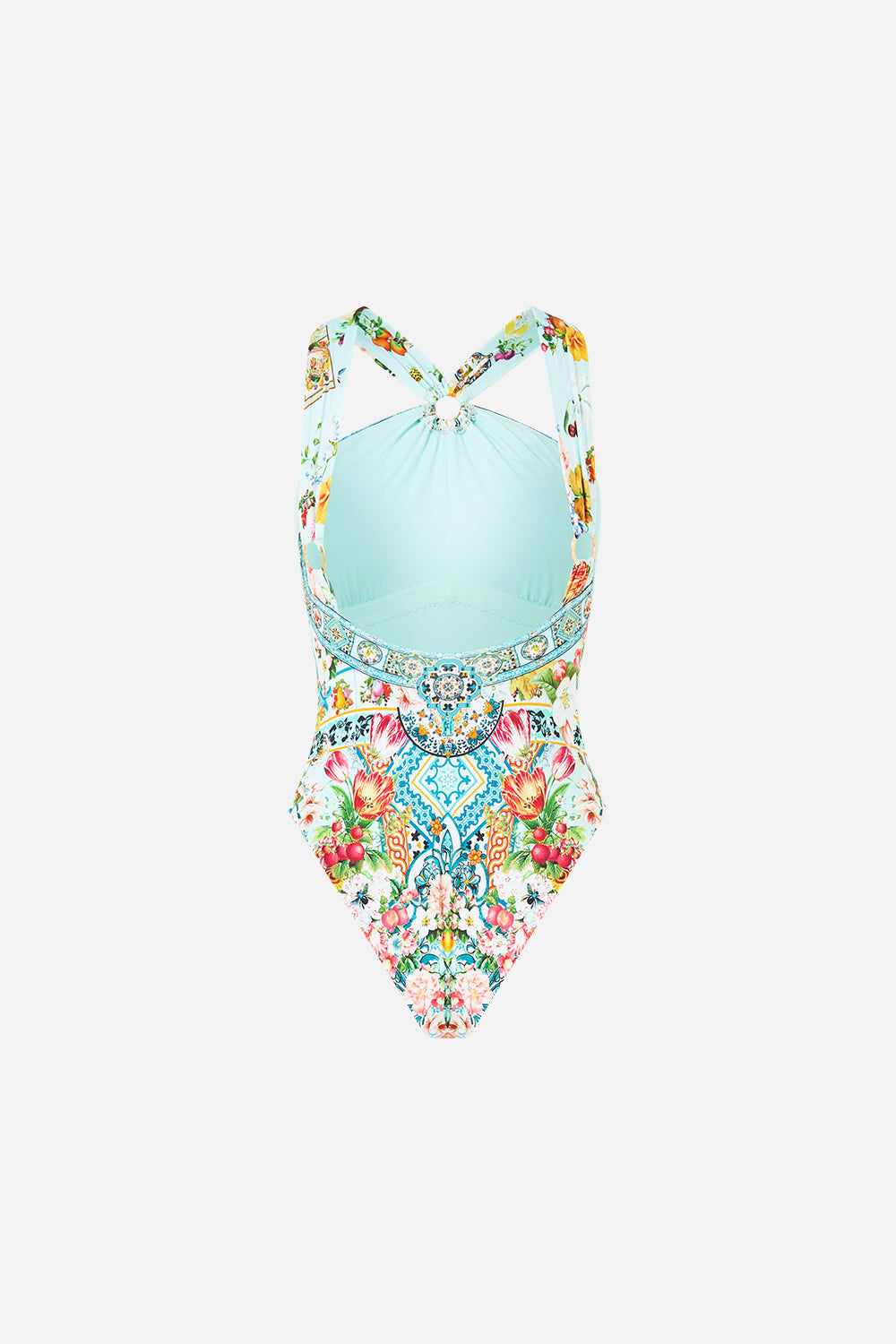 DIAMOND NECK THICK STRAP ONE PIECE W RINGS MAGIC OF THE MERCADO