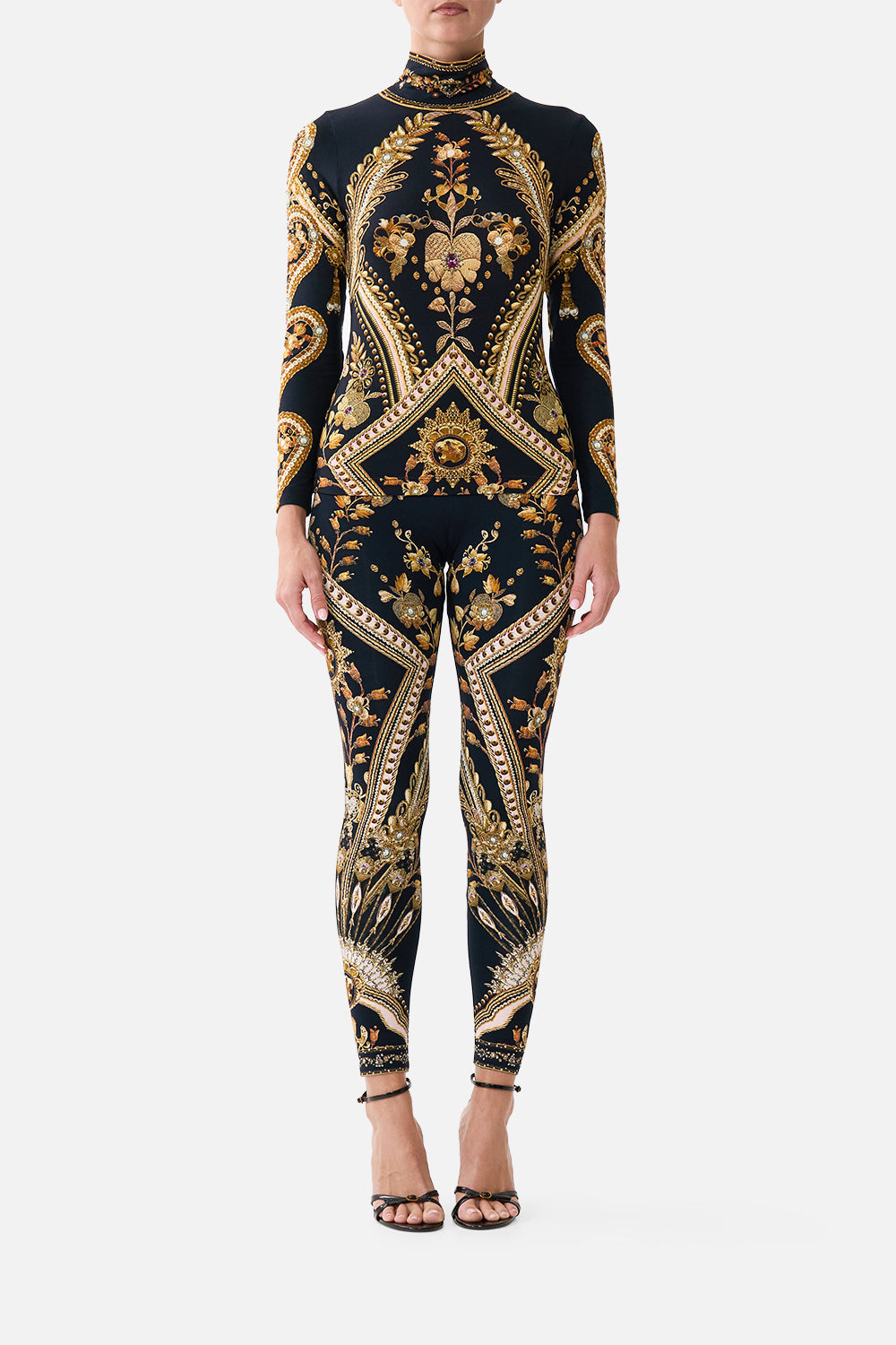 The CAMILLA LEGGINGS TAURUS RISING in our TAURUS RISING print.