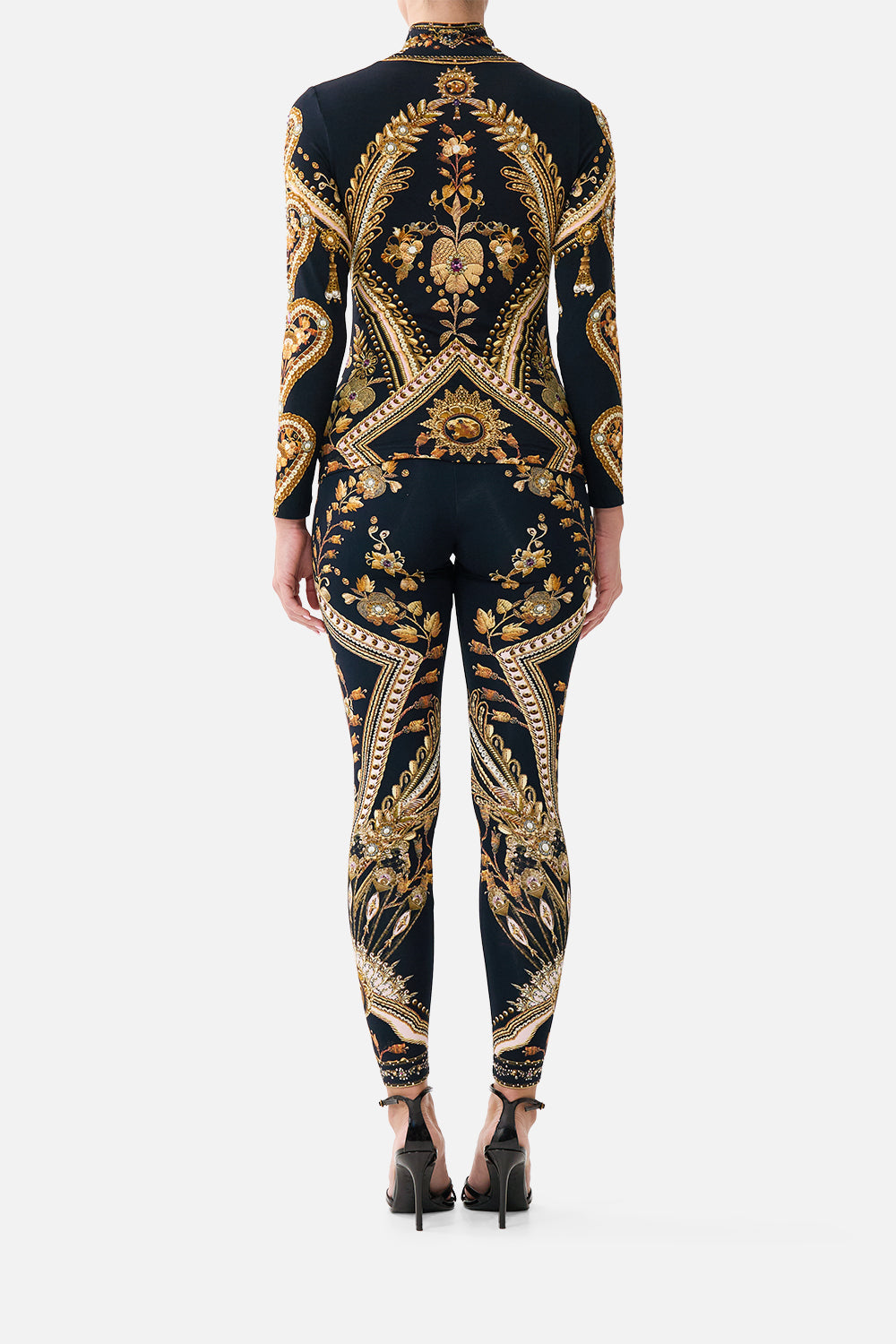 The CAMILLA LEGGINGS TAURUS RISING in our  print.