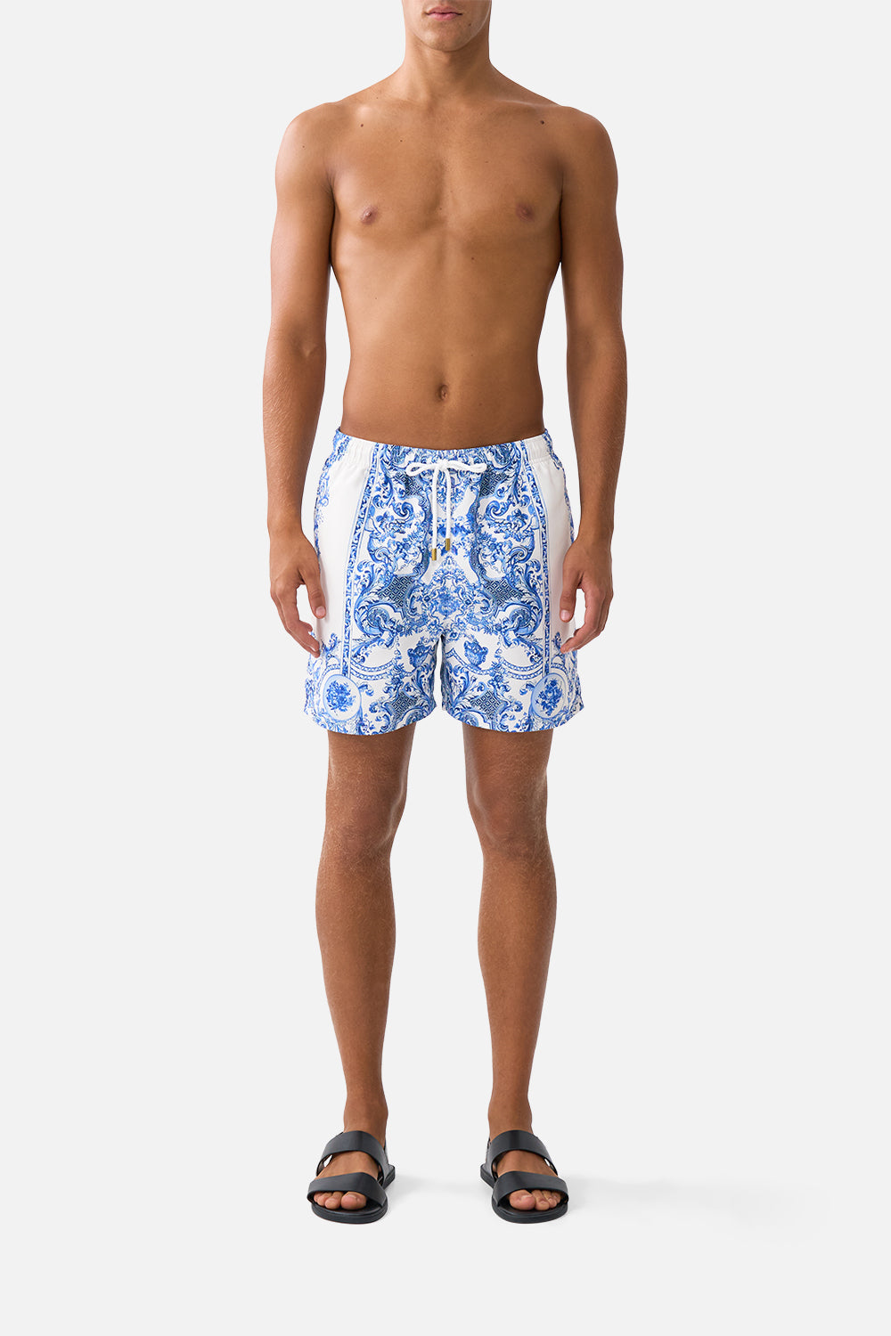 MID LENGTH BOARDSHORT WITH ELASTIC WAIST CERAMIC PANORAMIC