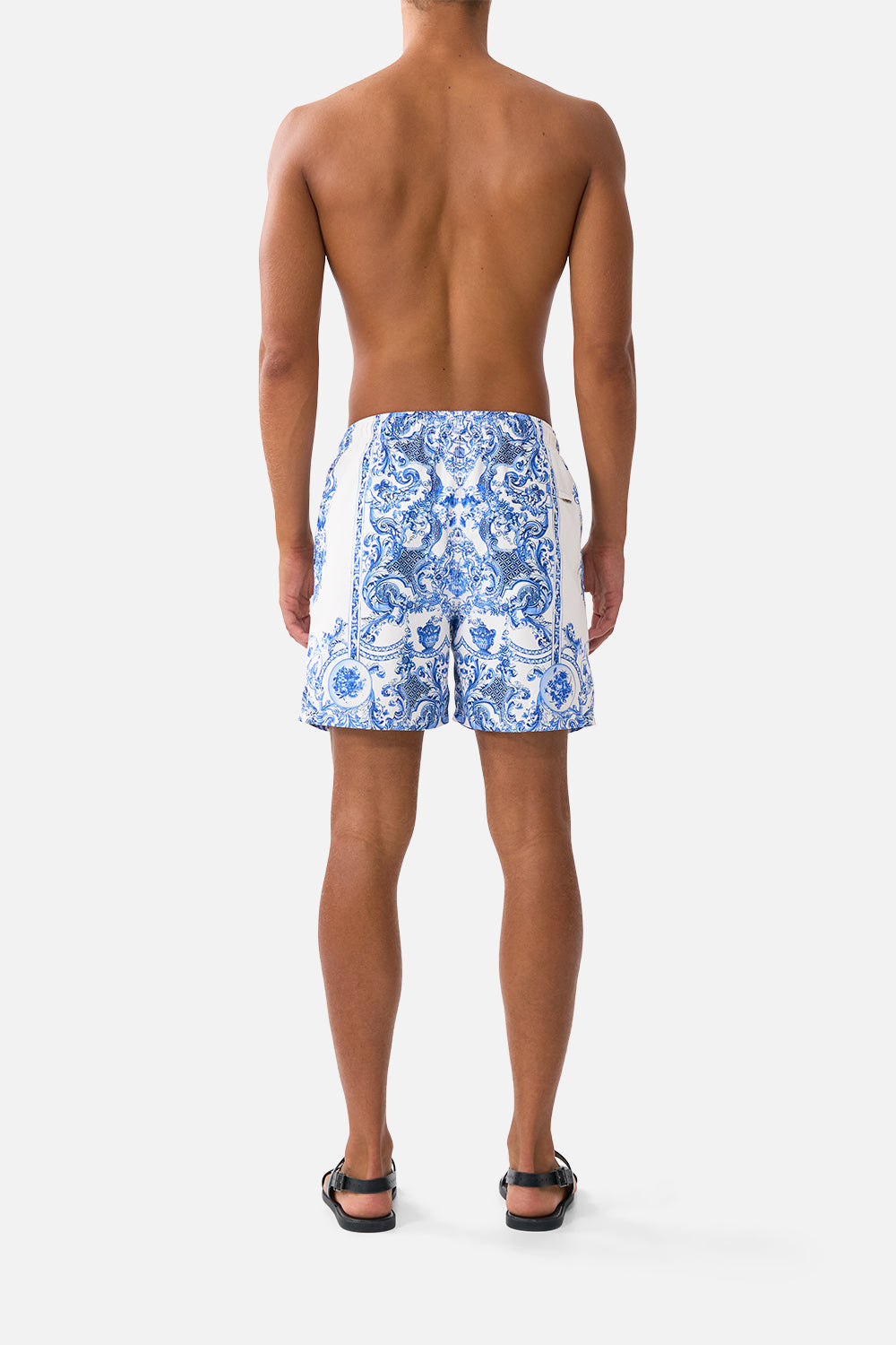 MID LENGTH BOARDSHORT WITH ELASTIC WAIST CERAMIC PANORAMIC