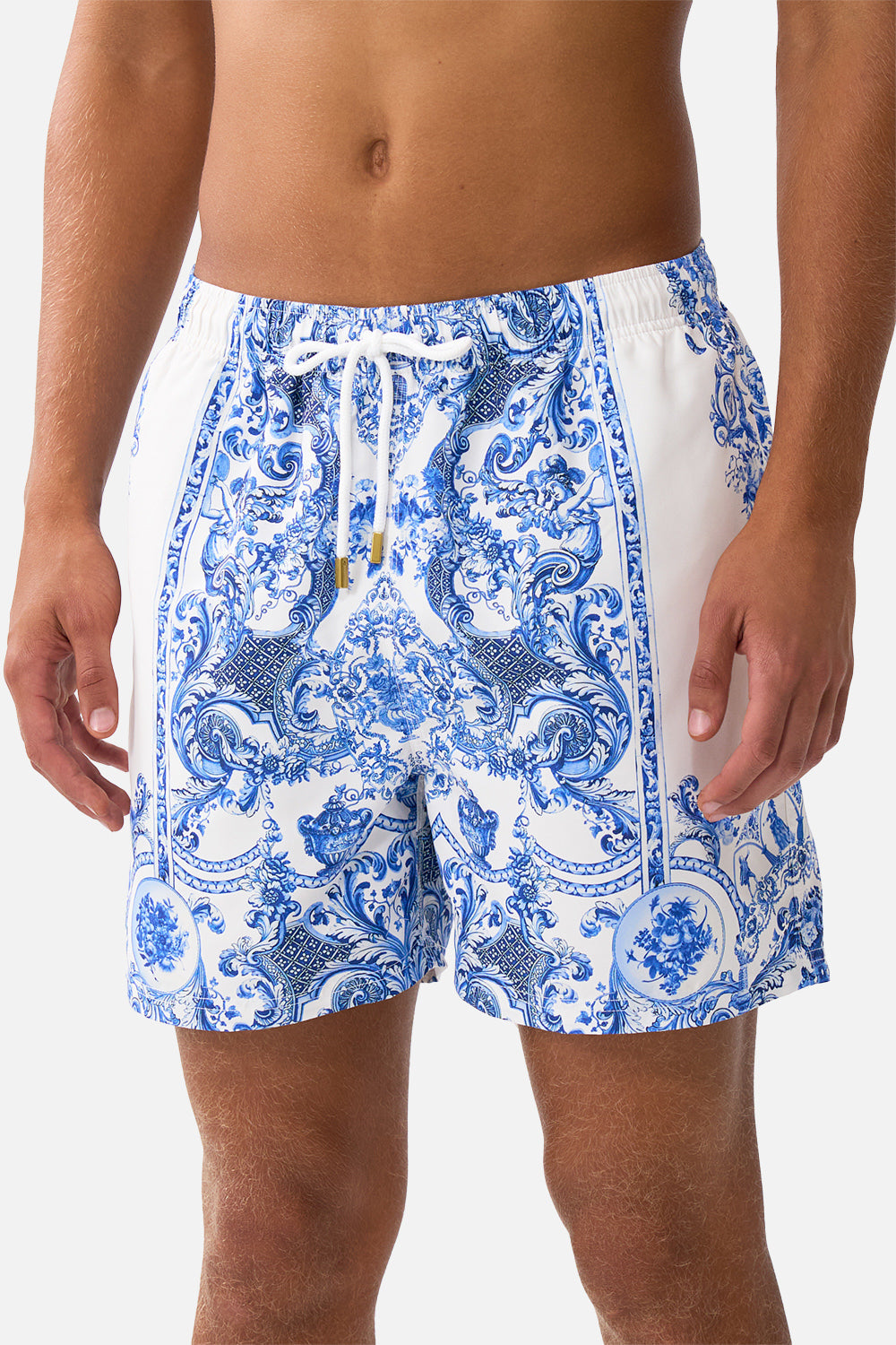 MID LENGTH BOARDSHORT WITH ELASTIC WAIST CERAMIC PANORAMIC