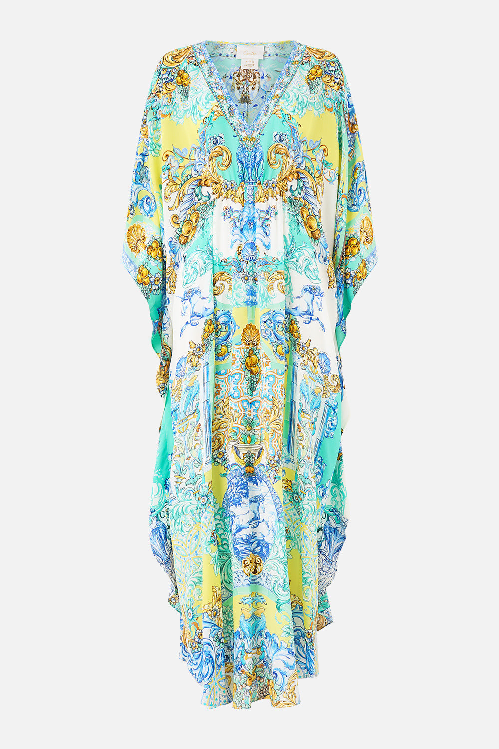 GATHERED WAIST KAFTAN DIAL UP THE TILES