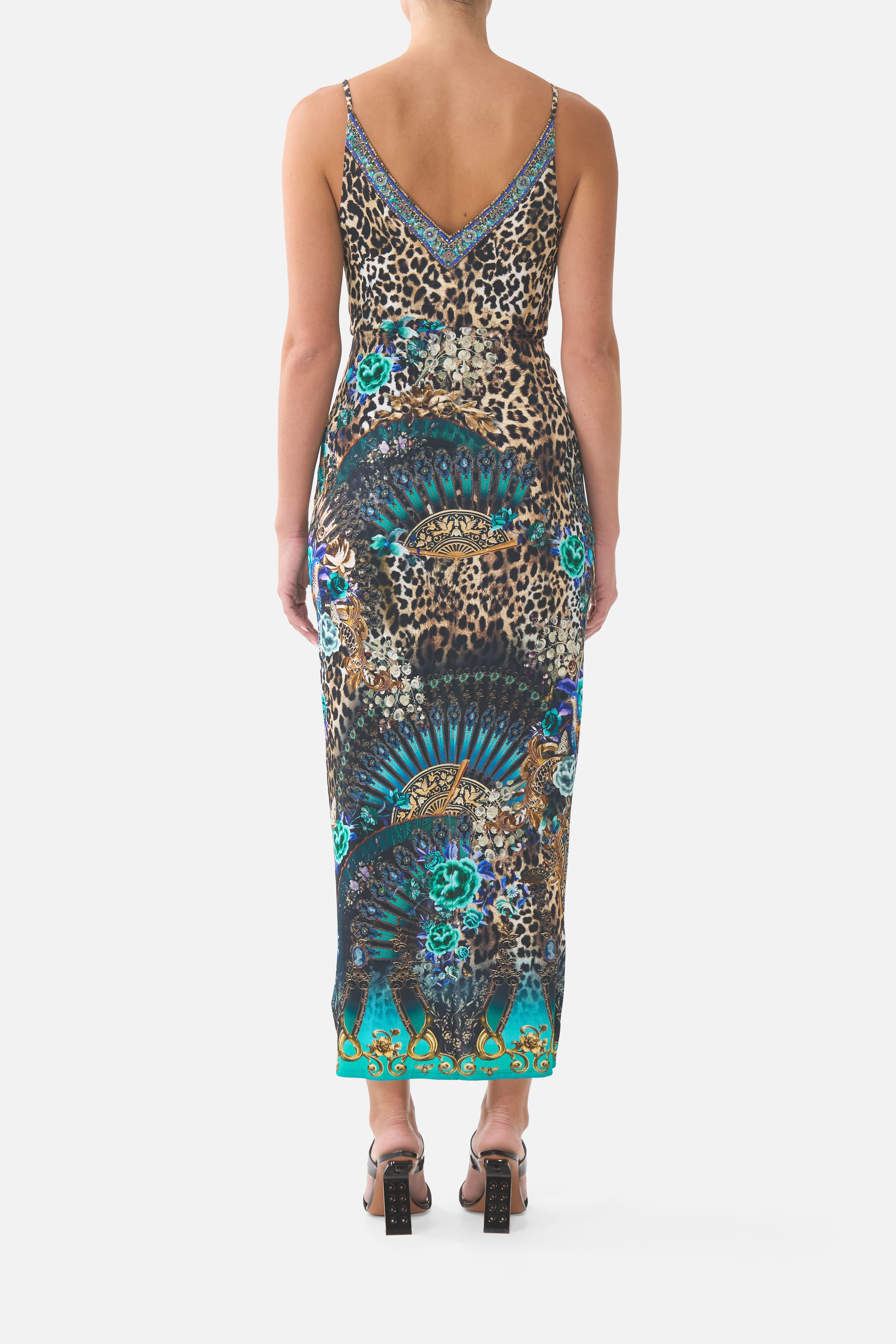 STRAPPY DRESS WITH TWIST FRONT FLAMENCO EUPHORIA