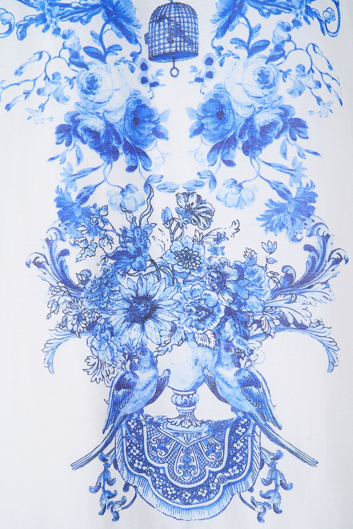 A-LINE GATHERED PANEL DRESS CERAMIC PANORAMIC