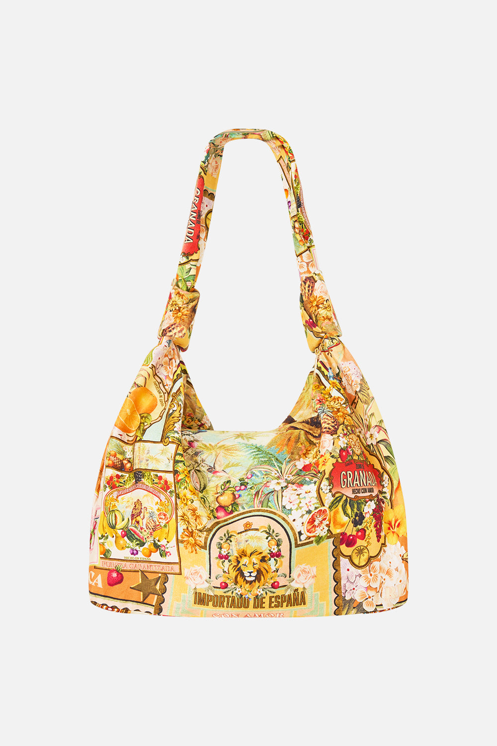 The CAMILLA SLOUCH SHOULDER BAG WITH KNOT DETAILS VA VA VINTAGE in our  print.