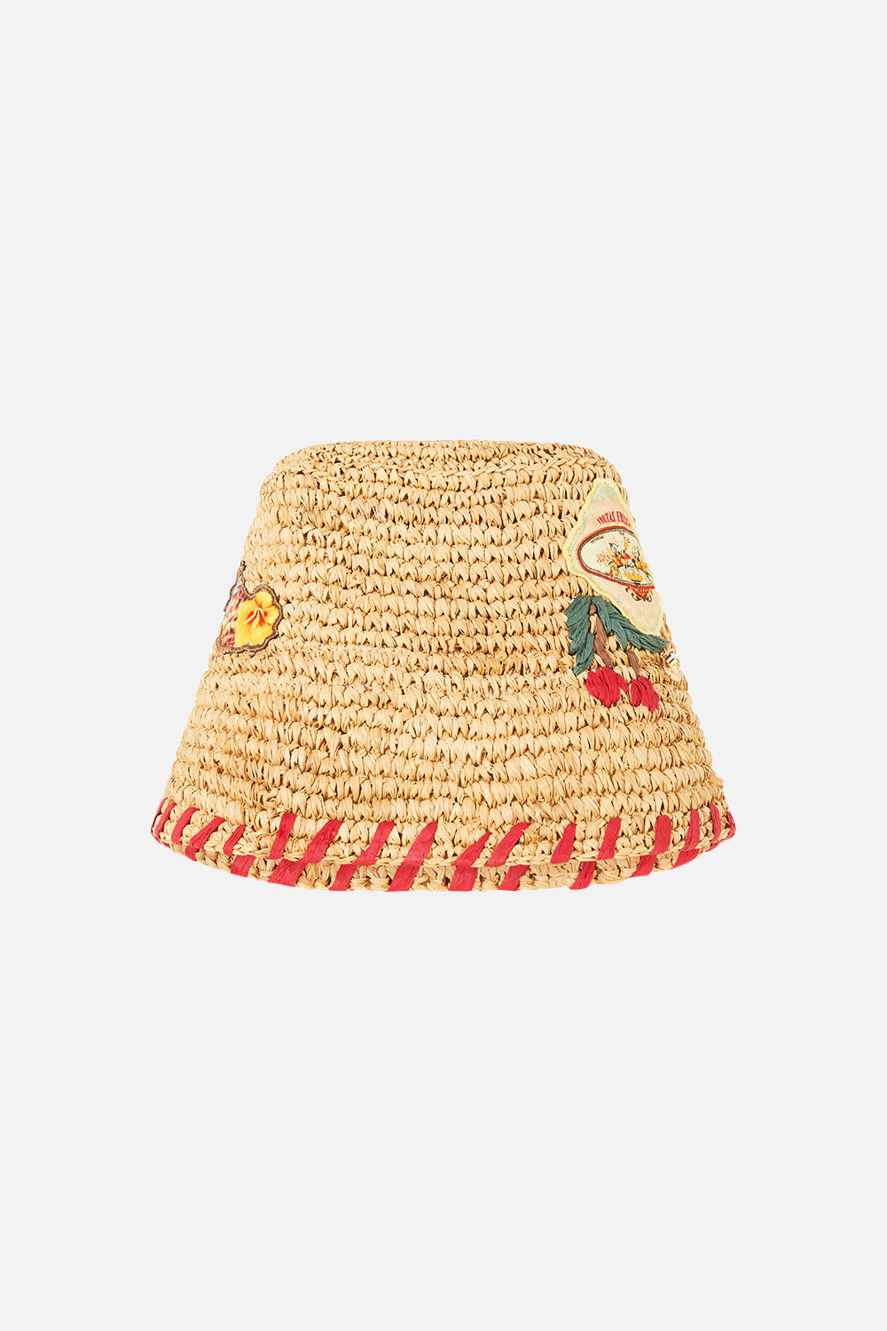 The CAMILLA RAFFIA BUCKET HAT VA VA VINTAGE in our  print.