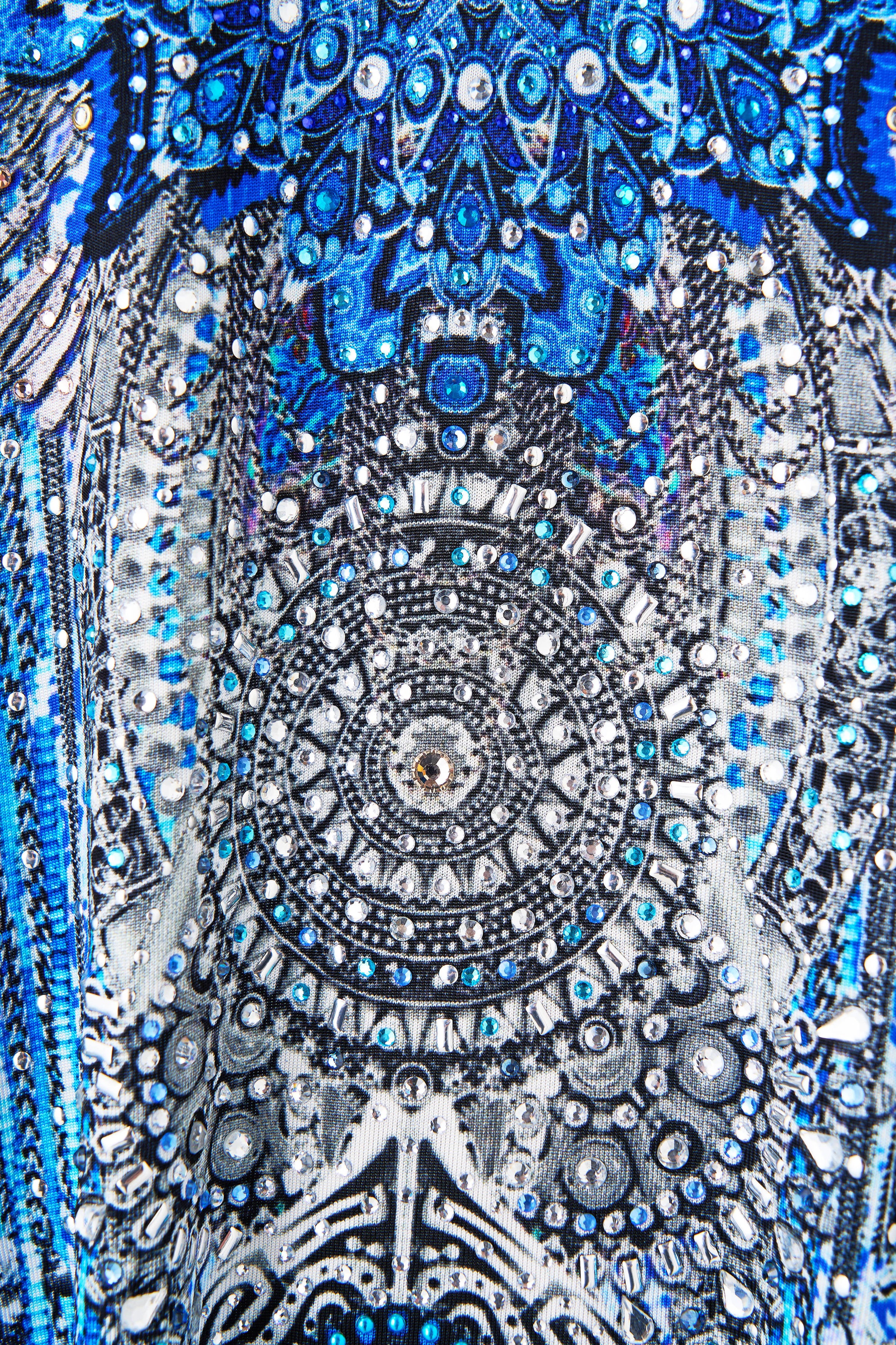 The CAMILLA BAT SLEEVE DRESS THE BOSPHOROUS in our  print.