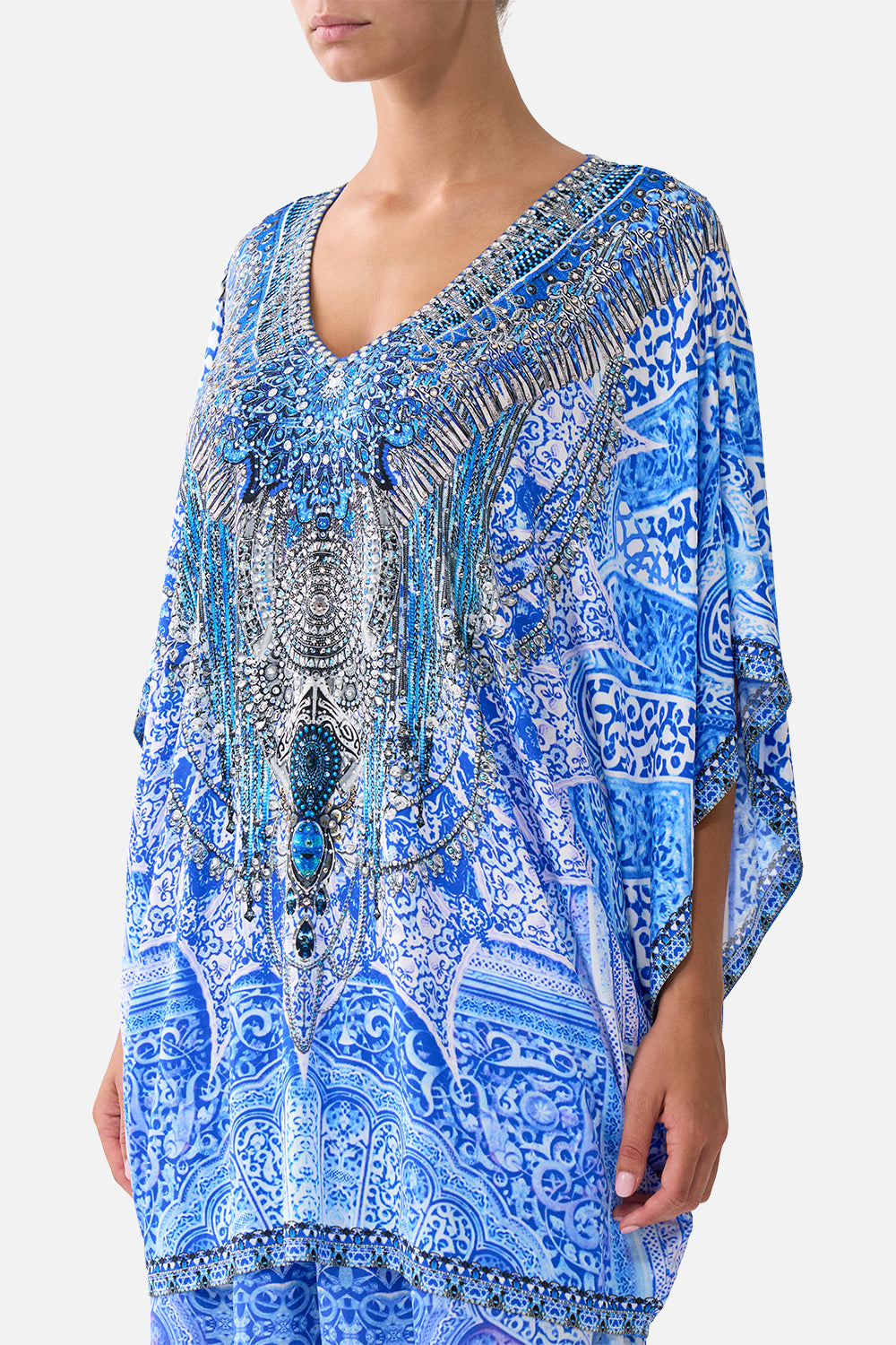The CAMILLA BAT SLEEVE DRESS THE BOSPHOROUS in our  print.