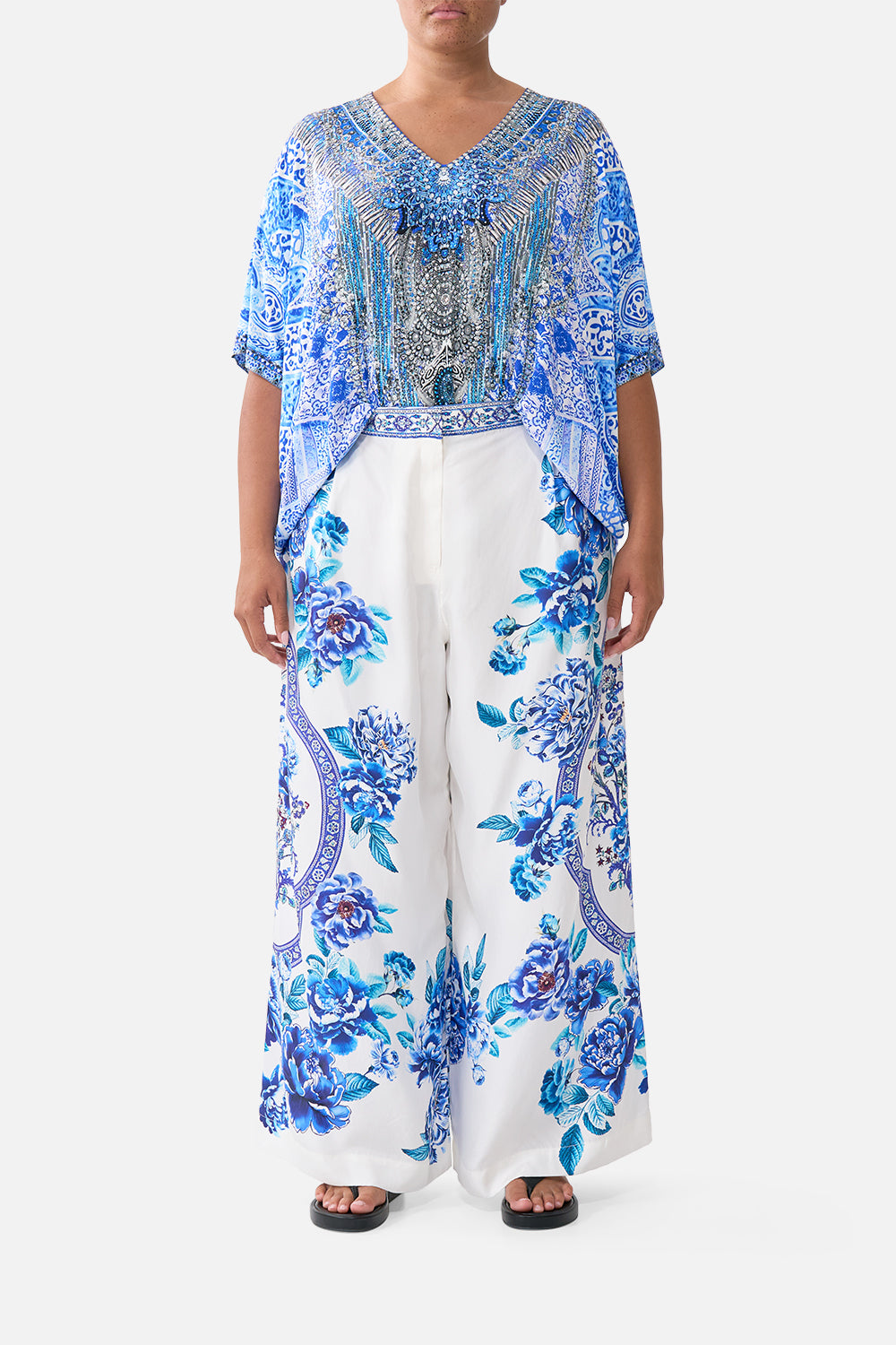 The CAMILLA BAT SLEEVE DRESS THE BOSPHOROUS in our  print.