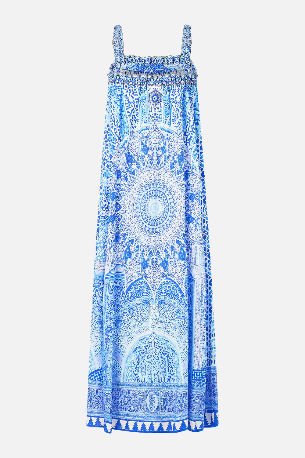ELASTIC BODICE MIDI DRESS THE BOSPHOROUS