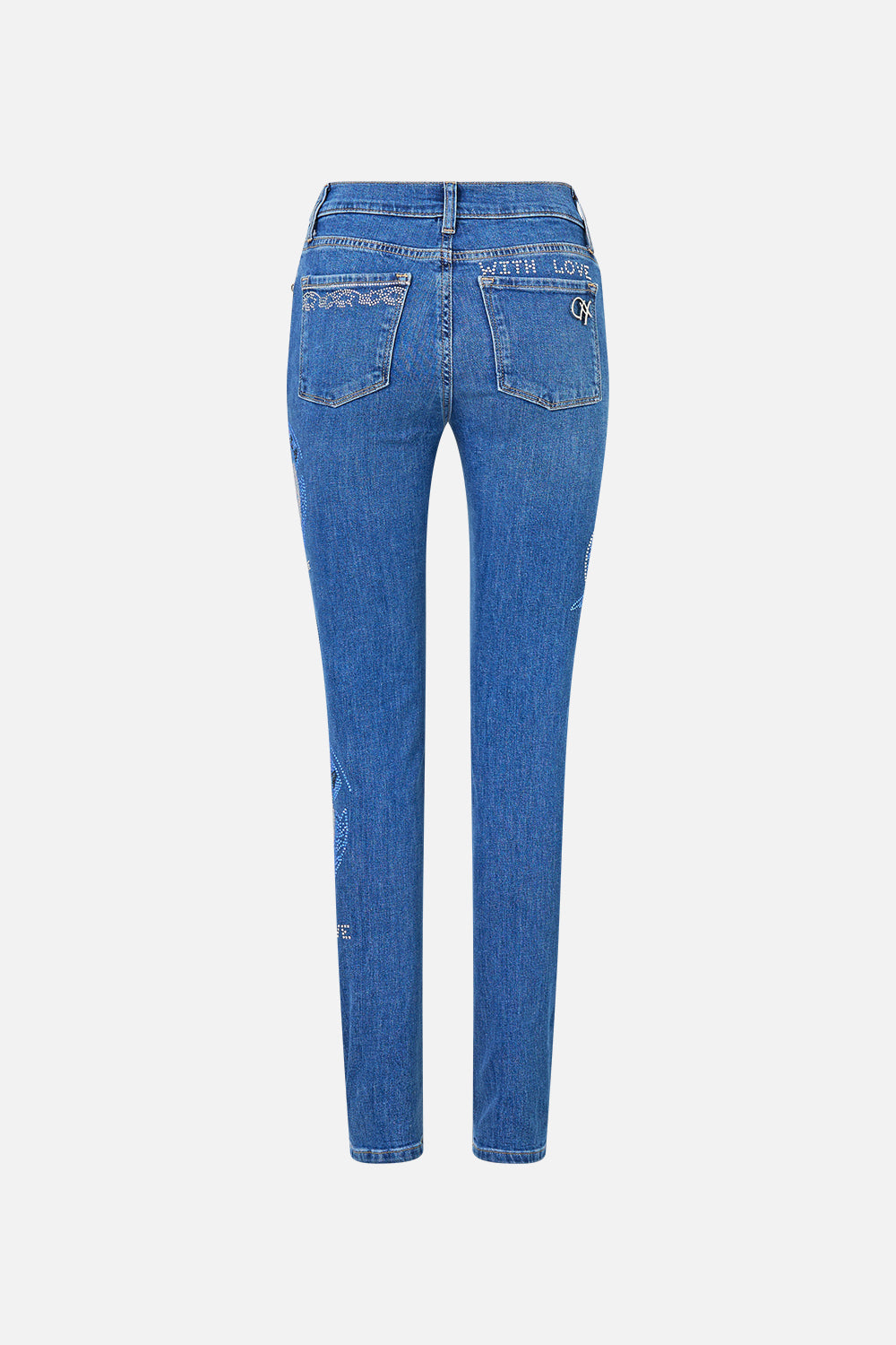 The CAMILLA RIYEKA AZUL ARISTOCRACY SKINNY JEAN DENIM in our  print.