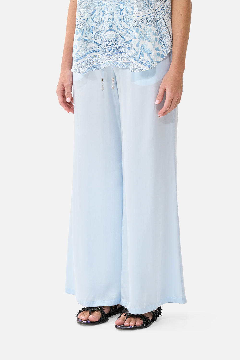 The CAMILLA lounge pant in our print The Hum of the Alhambra.