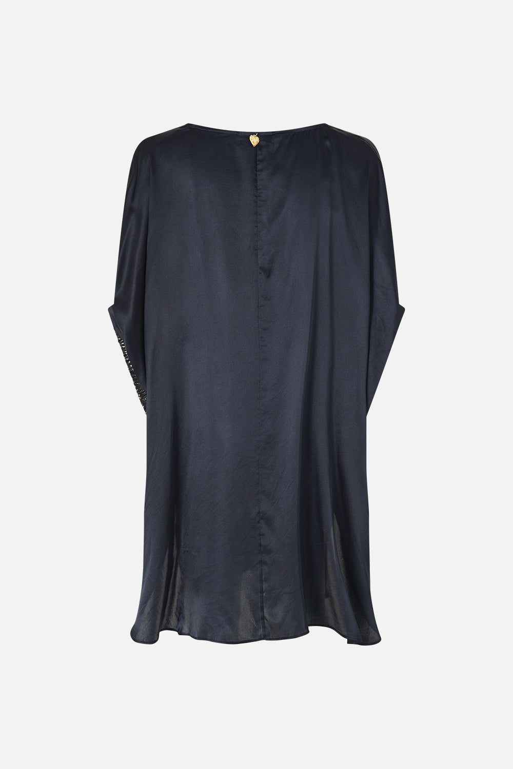 The CAMILLA GATHERED CUFF V NECK TOP DAUGHTERS OF DUENDE in our  print.