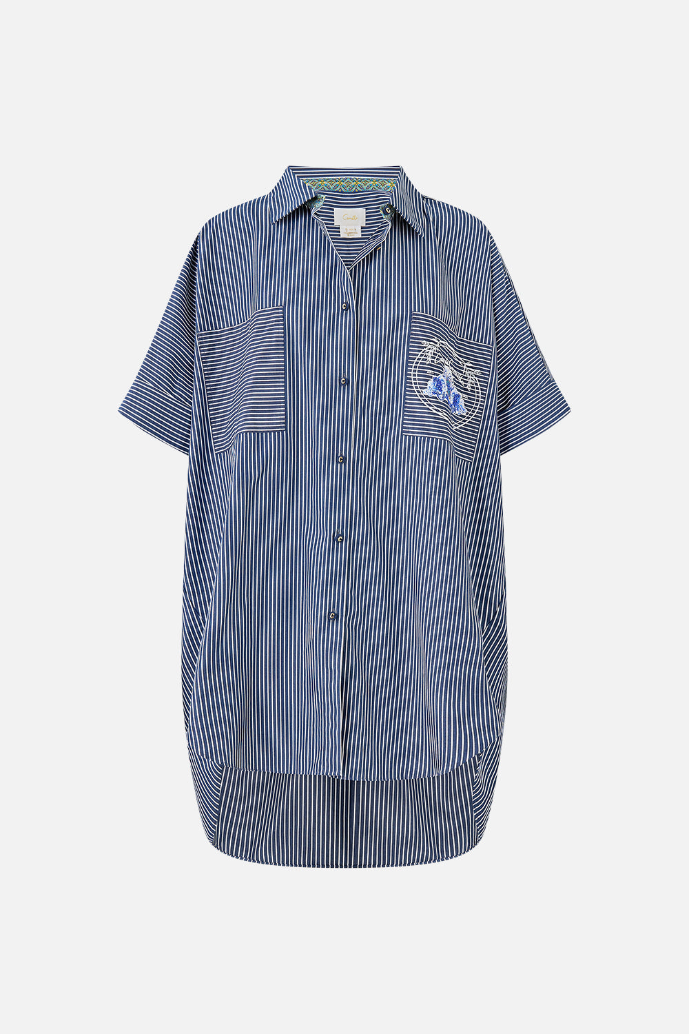 The CAMILLA OVERSIZED POCKET TUNIC SEVILLIAN STYLE in our  print.
