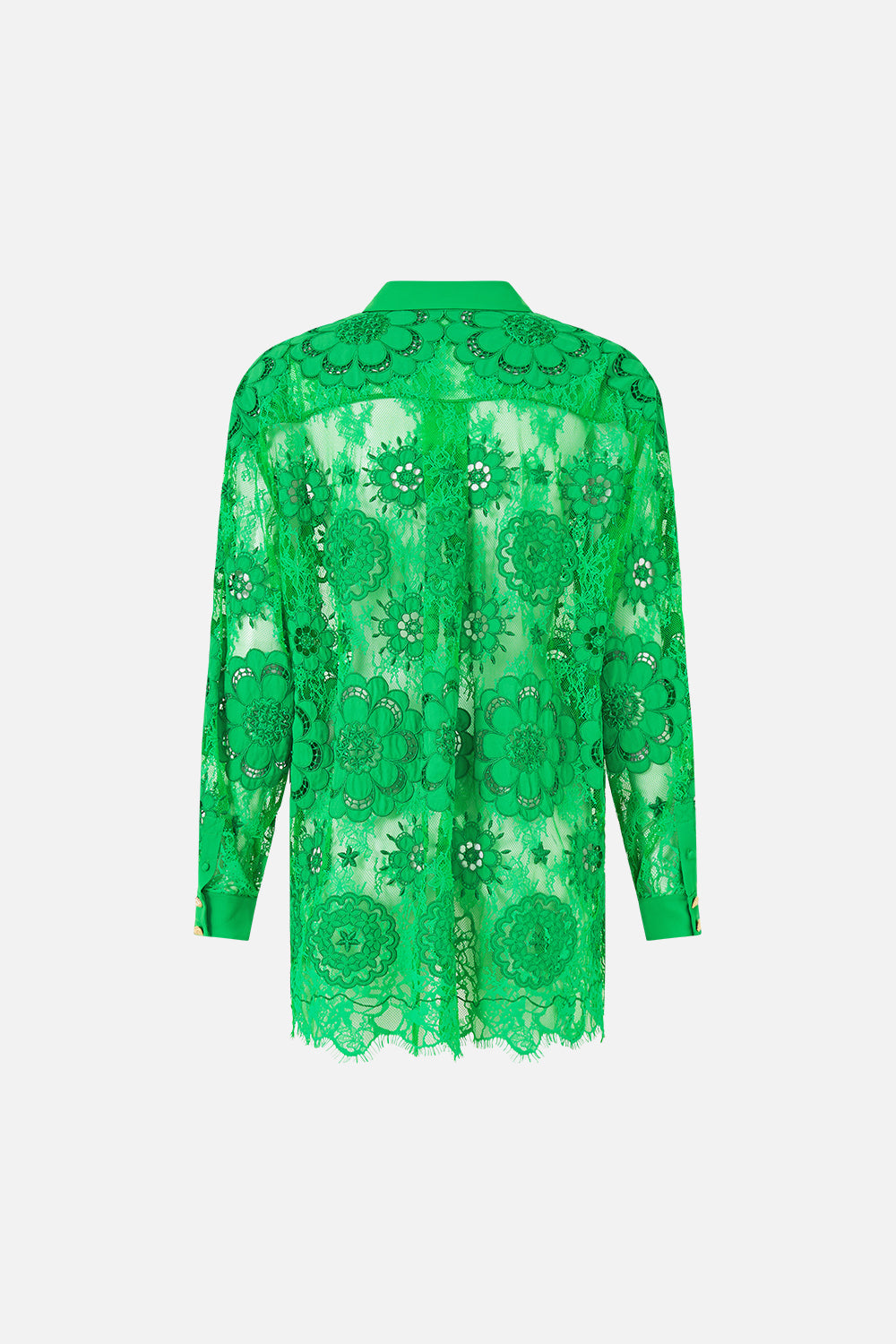 The CAMILLA stepped hem shirt in our print Sacromonte Señorita.