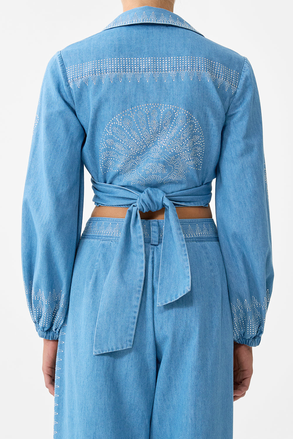 CROPPED WRAP SHIRT THE HUM OF THE ALHAMBRA