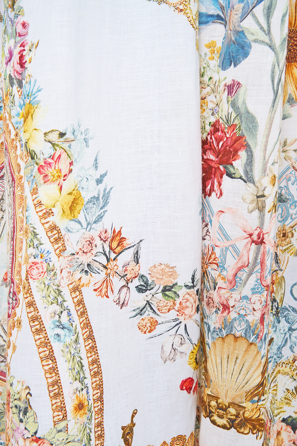 The CAMILLA belted midi skirt in our print Seville Sweetheart.