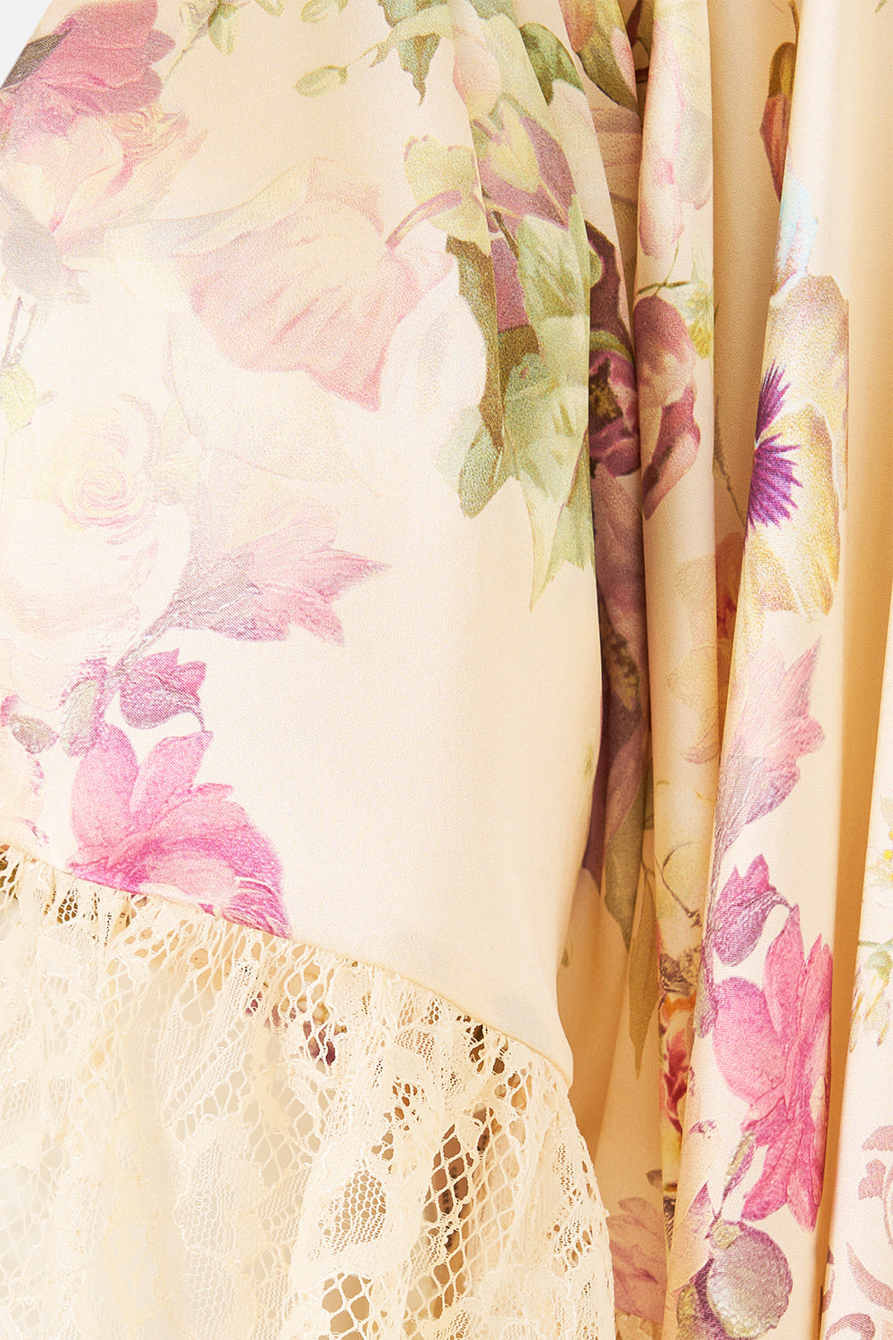 The CAMILLA CROP RUFFLE TOP ADORNED IN ARANJUEZ in our  print.