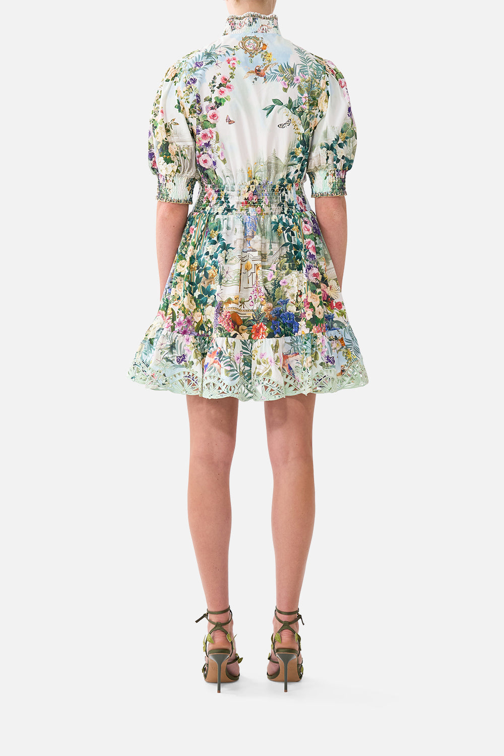 The CAMILLA Short Dress With Shirred Waist Art For The Empress in our Art For The Empress print.
