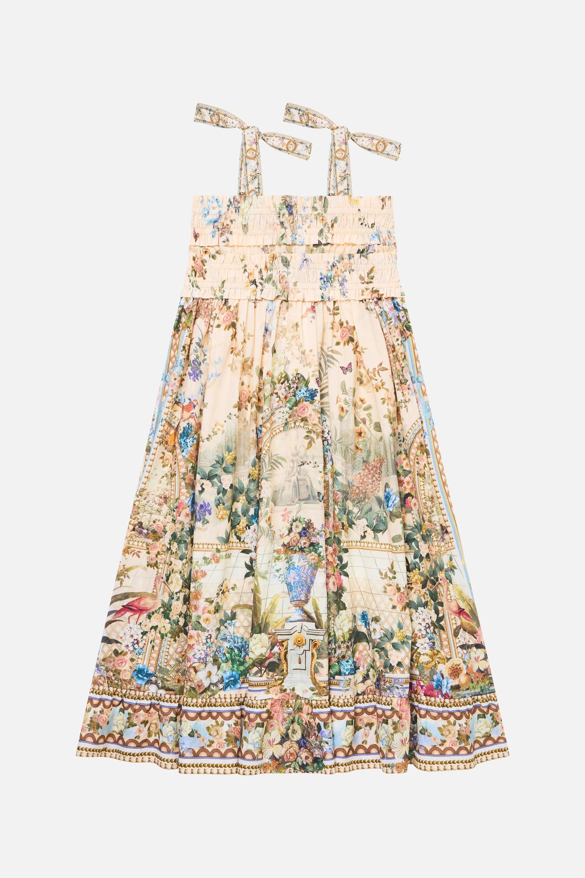 The CAMILLA KIDS SHIRRED MAXI DRESS W TIE SHOULDER MIDSUMMER MASTERPIECE