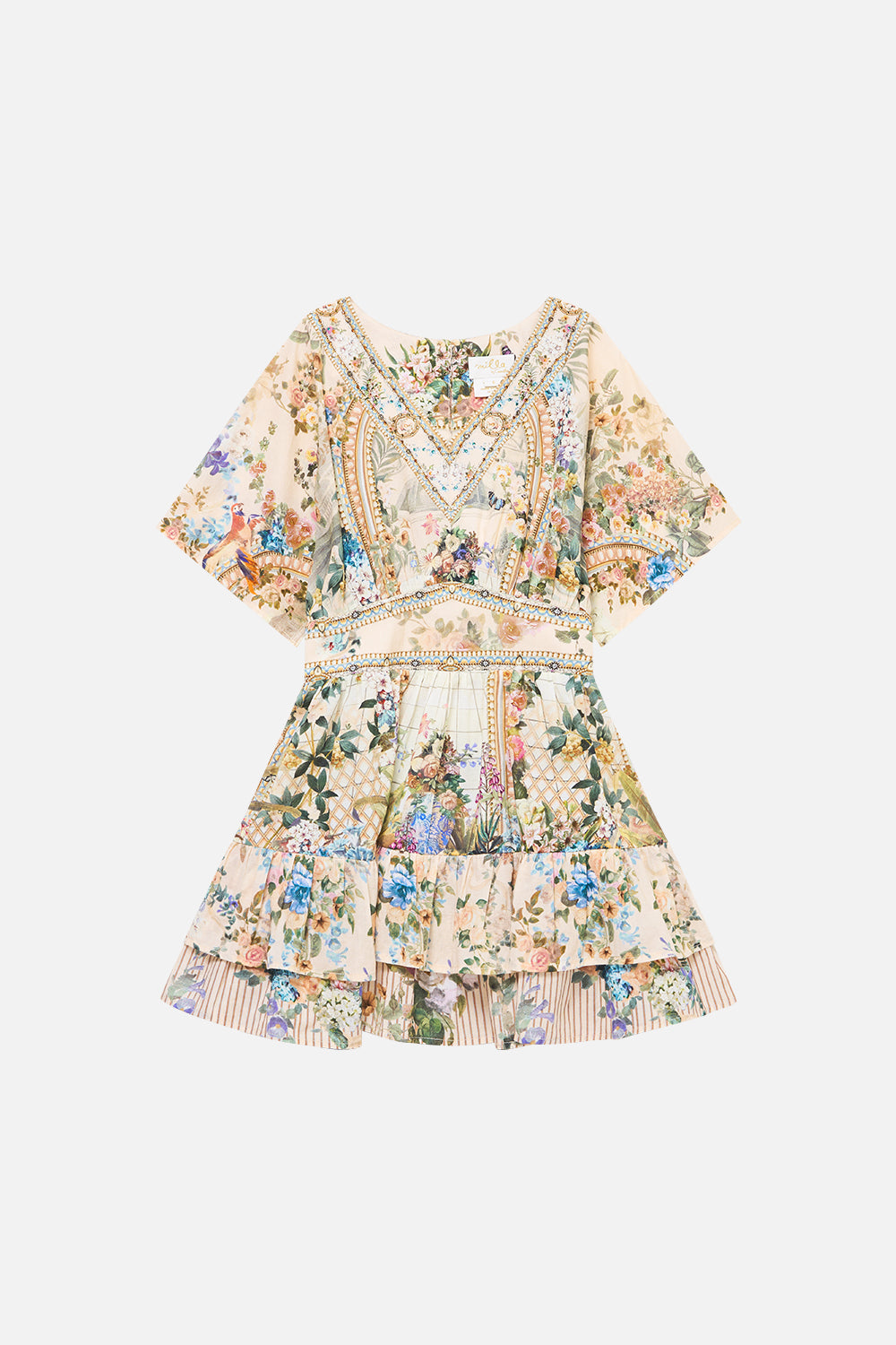 The CAMILLA KIDS V NECK MINI DRESS W LAYERED FRILL HEM MIDSUMMER MASTERPIECEMIDSUMMER MASTERPIECE