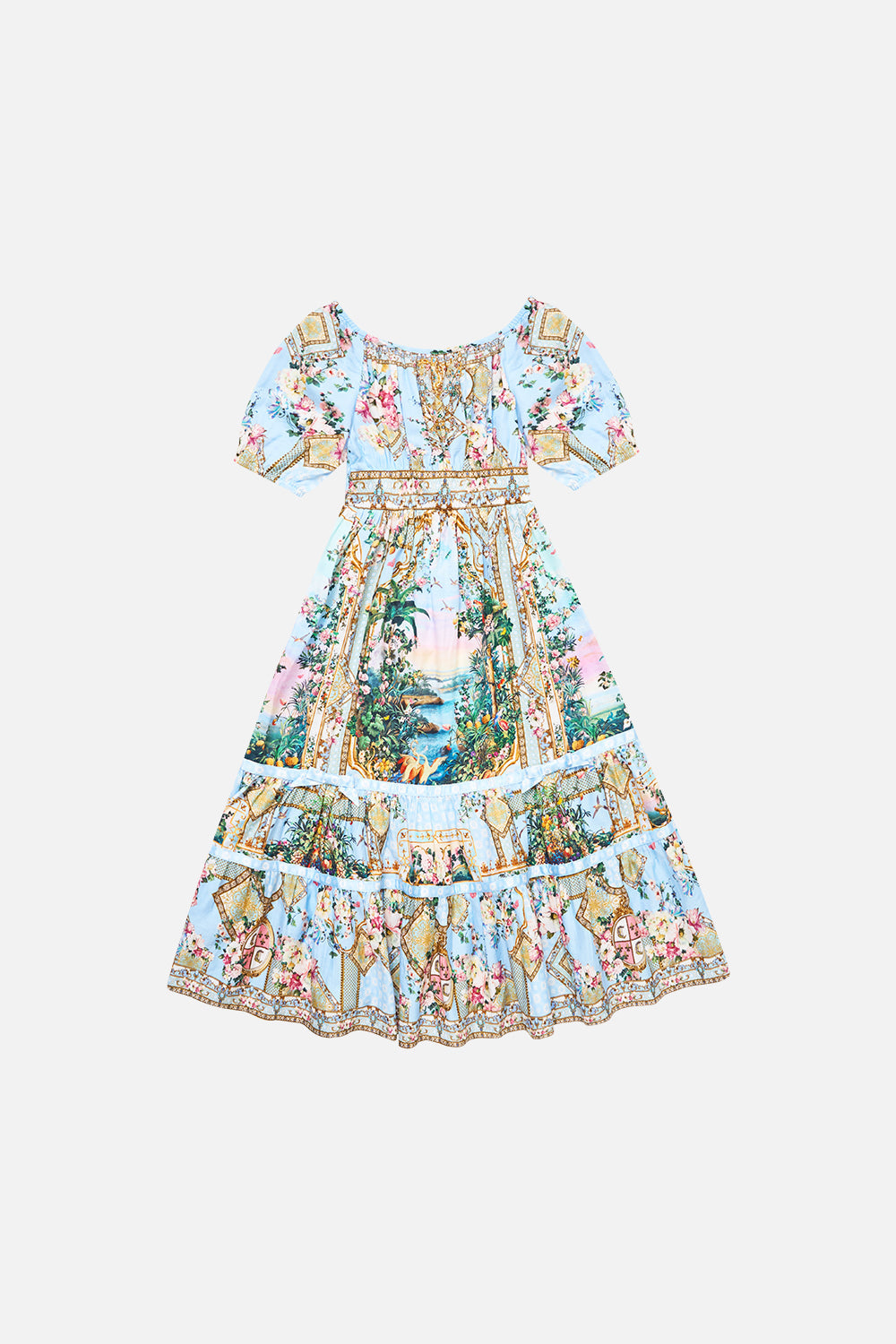 The CAMILLA KIDS PEASANT MAXI DRESS W RIBBON SKIRT SISI SOCIETYSISI SOCIETY