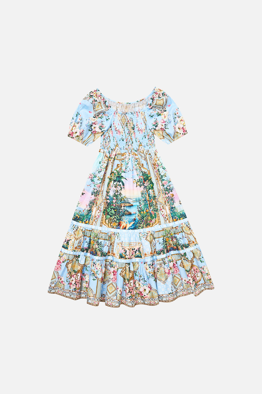The CAMILLA KIDS PEASANT MAXI DRESS W RIBBON SKIRT SISI SOCIETY