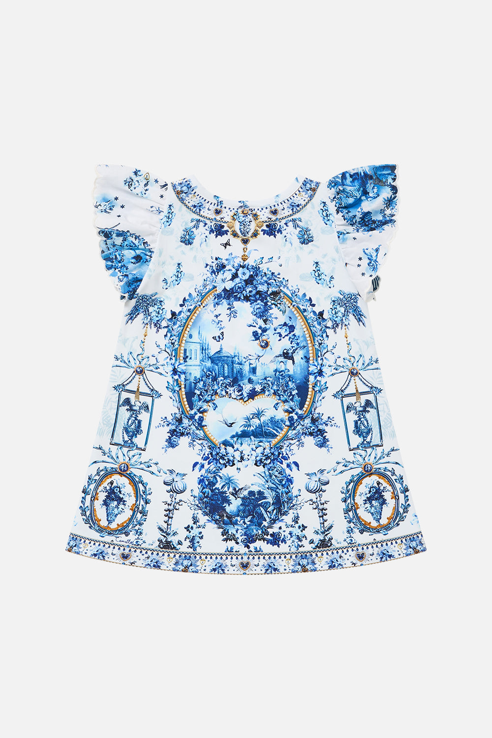 BABIES EMBROIDERED SLEEVE TEE DRESS THE PORCELAIN PARLOUR