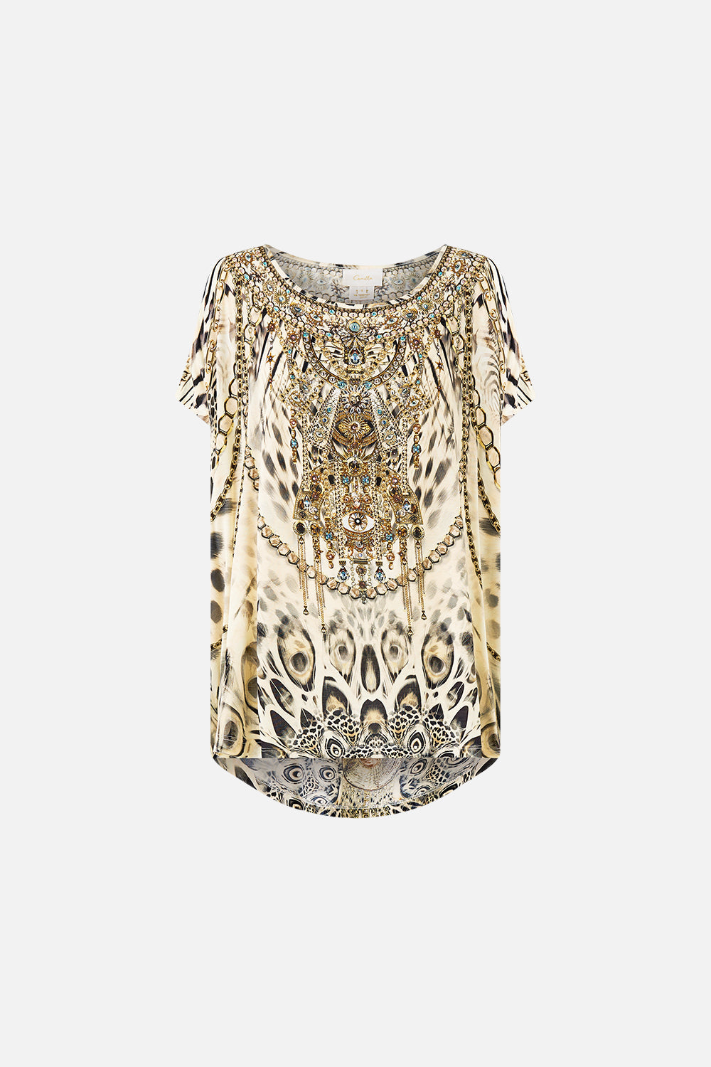 The CAMILLA LOOSE FIT TEE LADY LIONHEART in our  print.