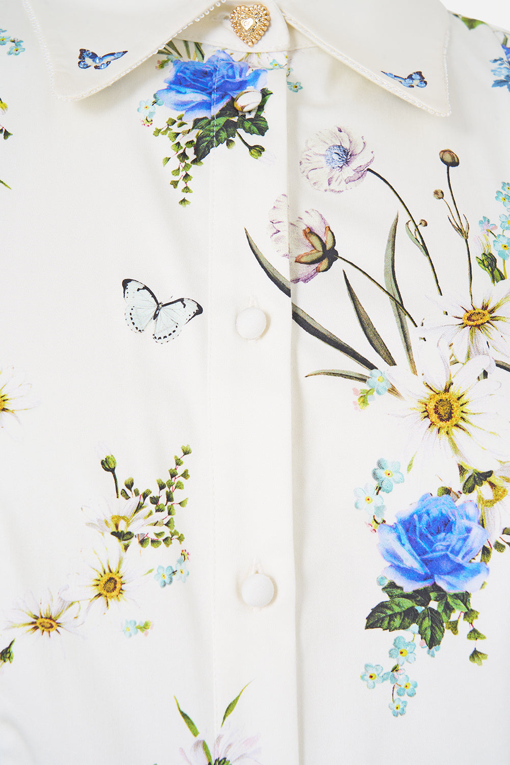 The CAMILLA BUTTON FRONT MIDI SHIRT DRESS DANDELION SKIES