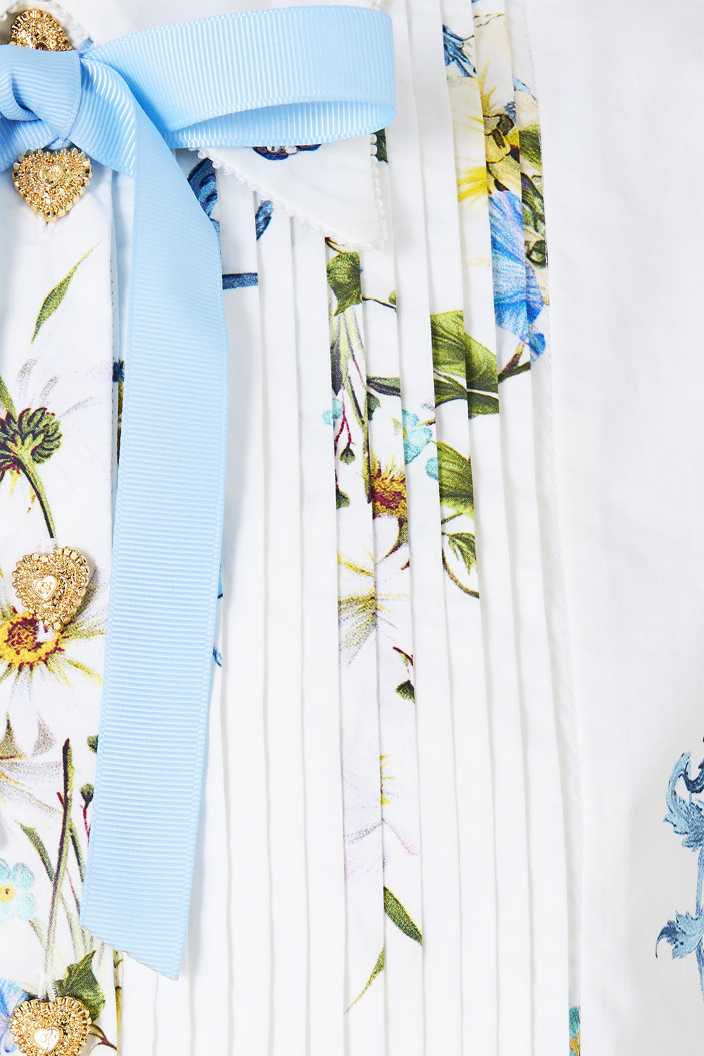 The CAMILLA COLLARED SHIRT DRESS WITH PINTUCKS DANDELION SKIES