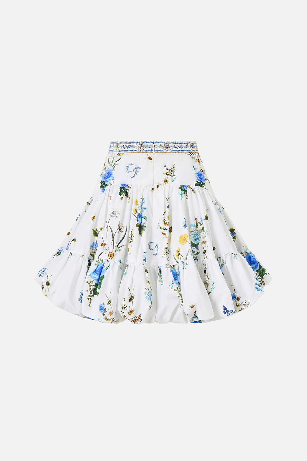 The CAMILLA BUBBLE MINI SKIRT DANDELION SKIES