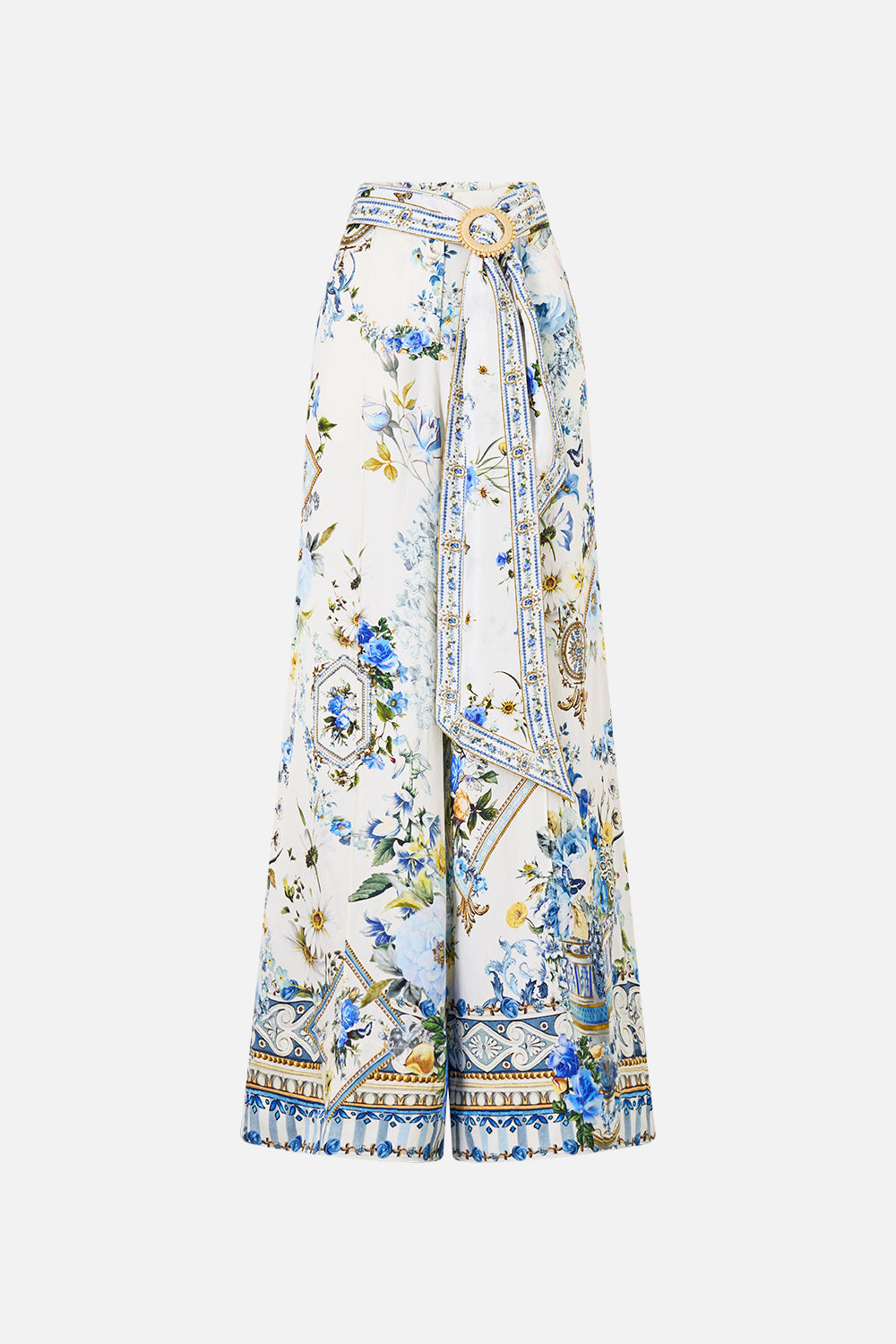 The CAMILLA SCARF BELT WIDE LEG PANT DANDELION SKIES