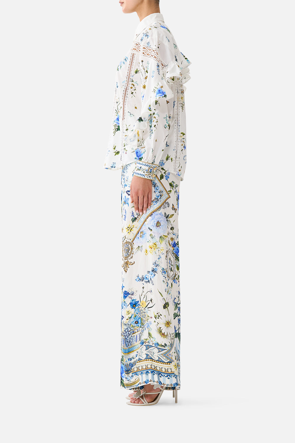 The CAMILLA SCARF BELT WIDE LEG PANT DANDELION SKIES