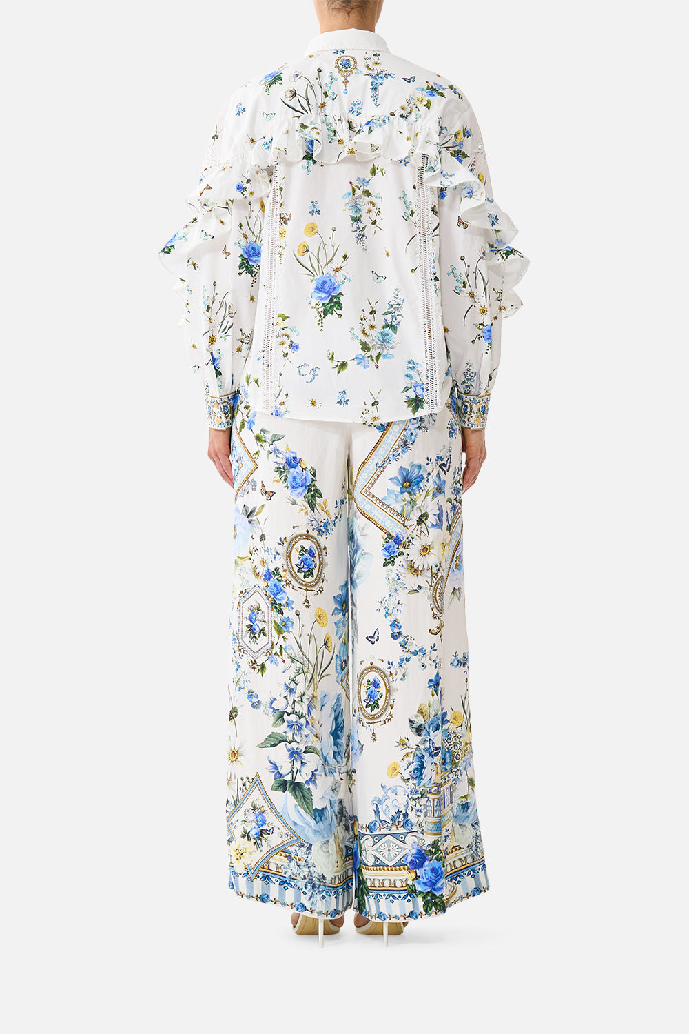 The CAMILLA SCARF BELT WIDE LEG PANT DANDELION SKIES