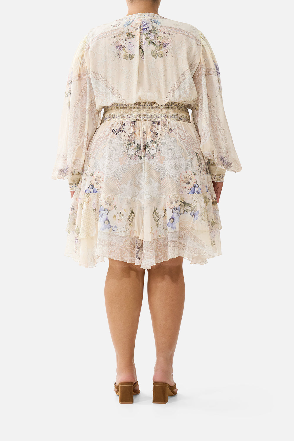 BUTTON FRONT FRILL DRESS LACED WITH LOVE