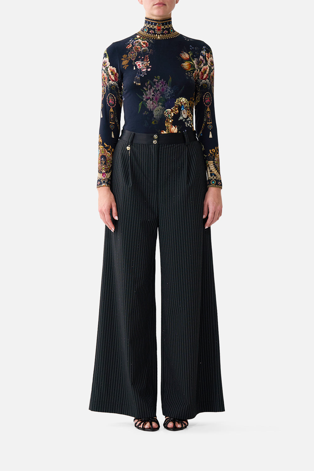 The CAMILLA JERSEY TURTLENECK NIGHT GARDENNIGHT GARDEN