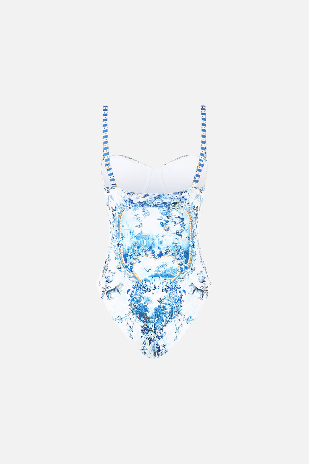 The CAMILLA RUCHED CUP UNDERWIRE ONE PIECE THE PORCELAIN PARLOUR