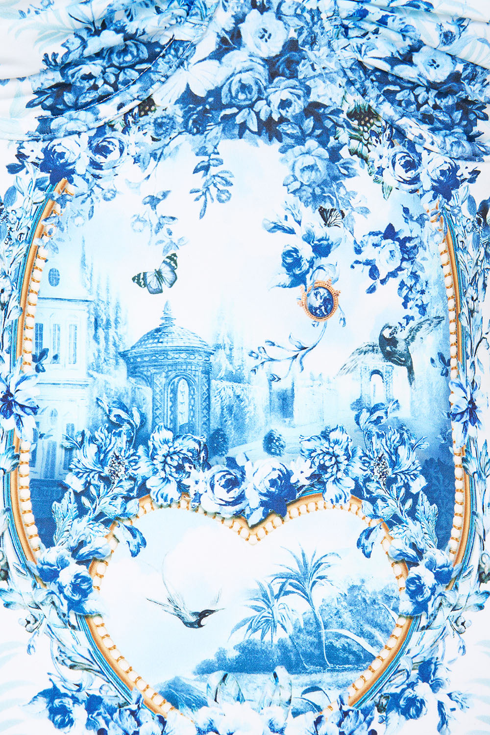 The CAMILLA RUCHED CUP UNDERWIRE ONE PIECE THE PORCELAIN PARLOUR