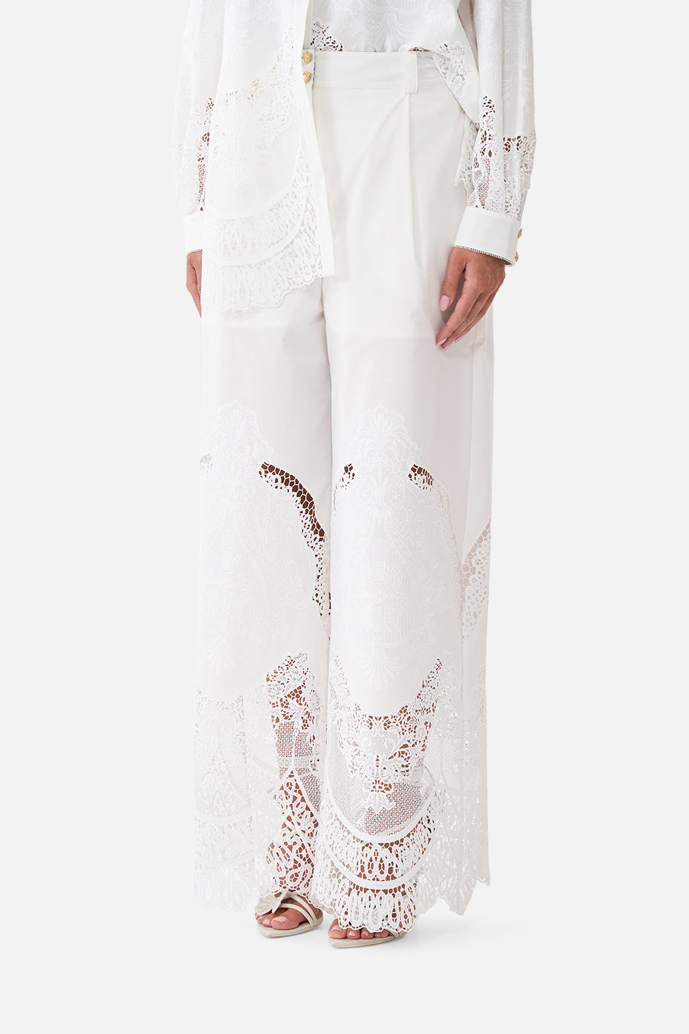 The CAMILLA WIDE LEG WAISTED PANT DANDELION SKIES