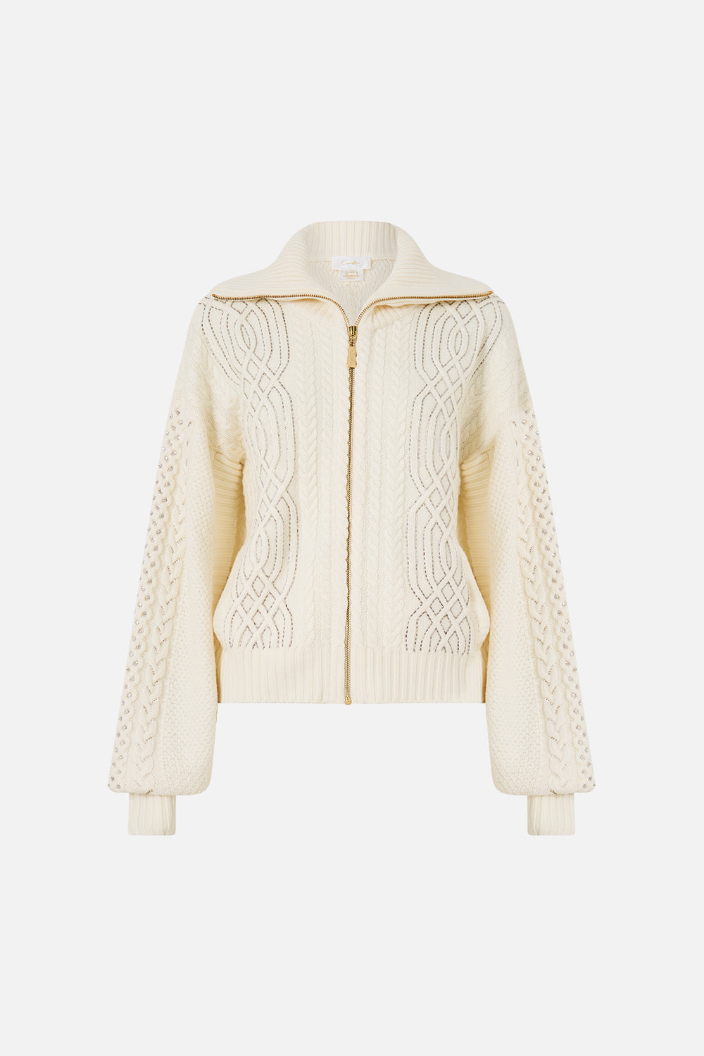 The CAMILLA FLY COLLAR KNIT BOMBER MIDSUMMER MASTERPIECE
