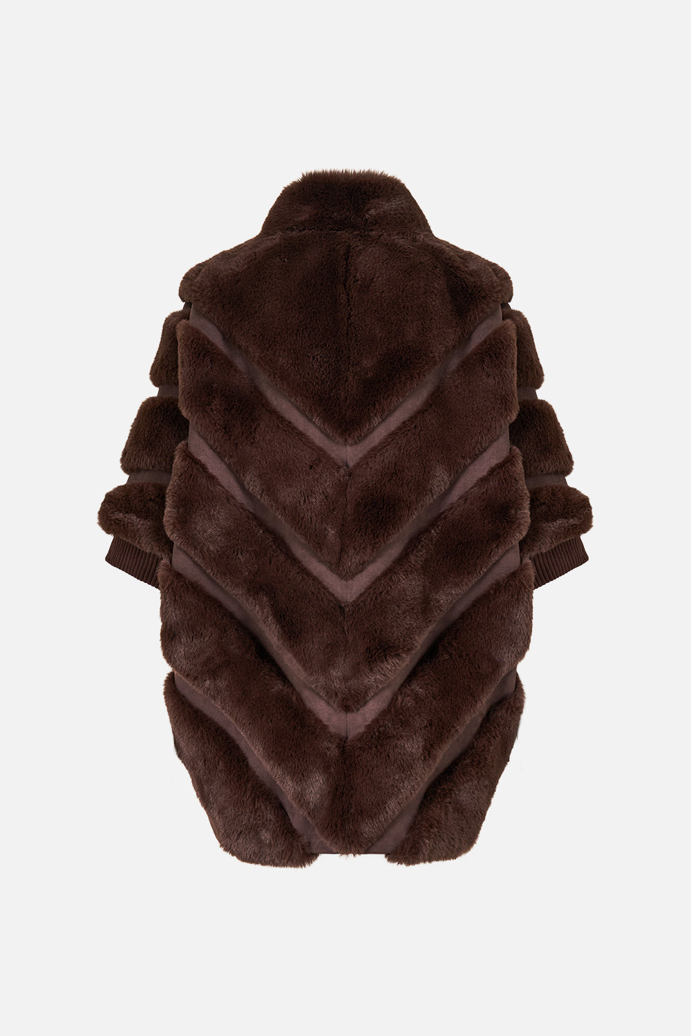 The CAMILLA FAUX FUR STRIPE SLOUCH JACKET ANIMALS IN THE PALACE